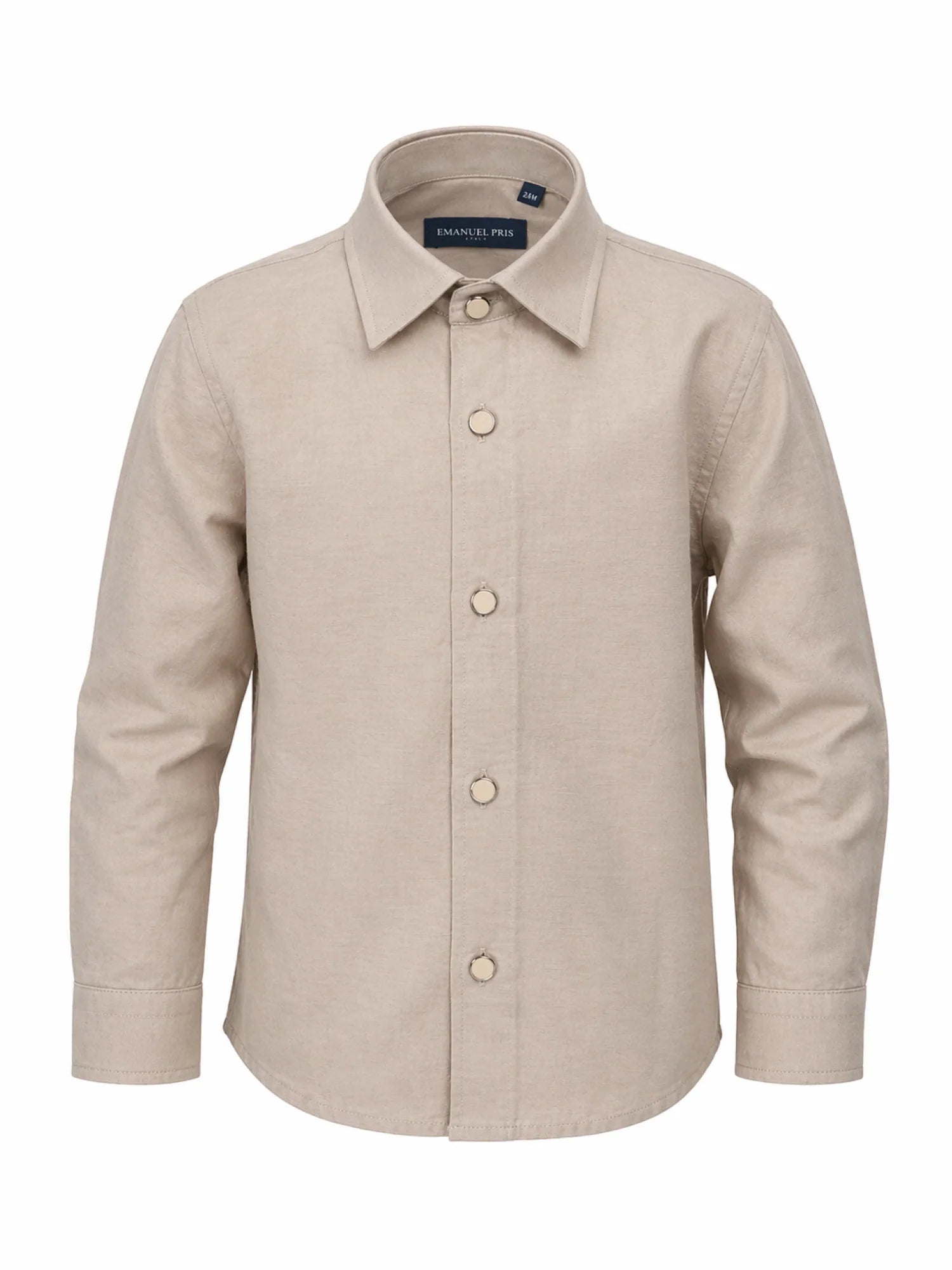 Emanuel Pris camicia neonato manica lunga beige ECM4184N BEIGE-BEIGE EMANUEL PRIS