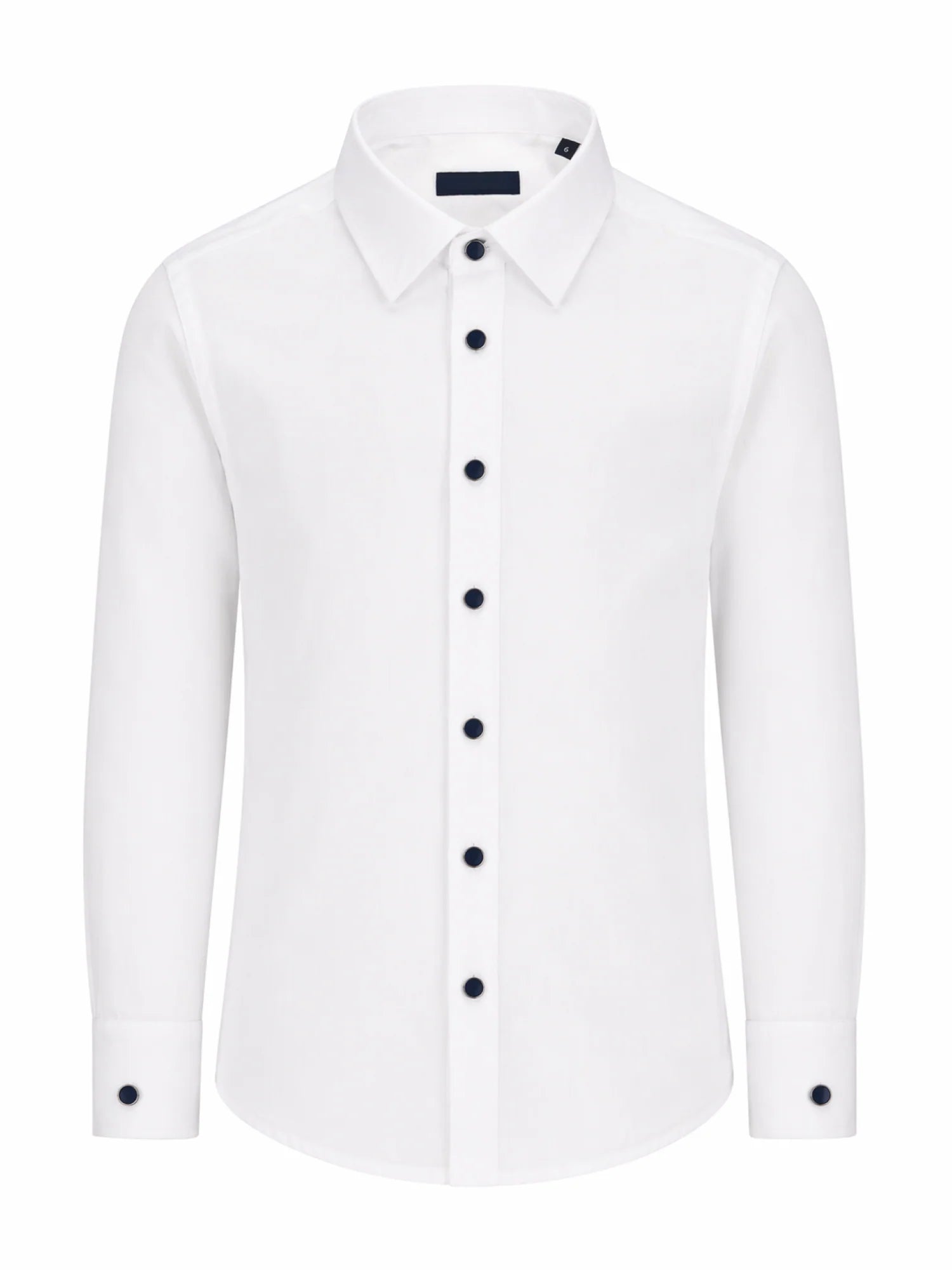 Emanuel Pris camicia bambino manica lunga bianco ECM4184R BIANCO-BLU EMANUEL PRIS