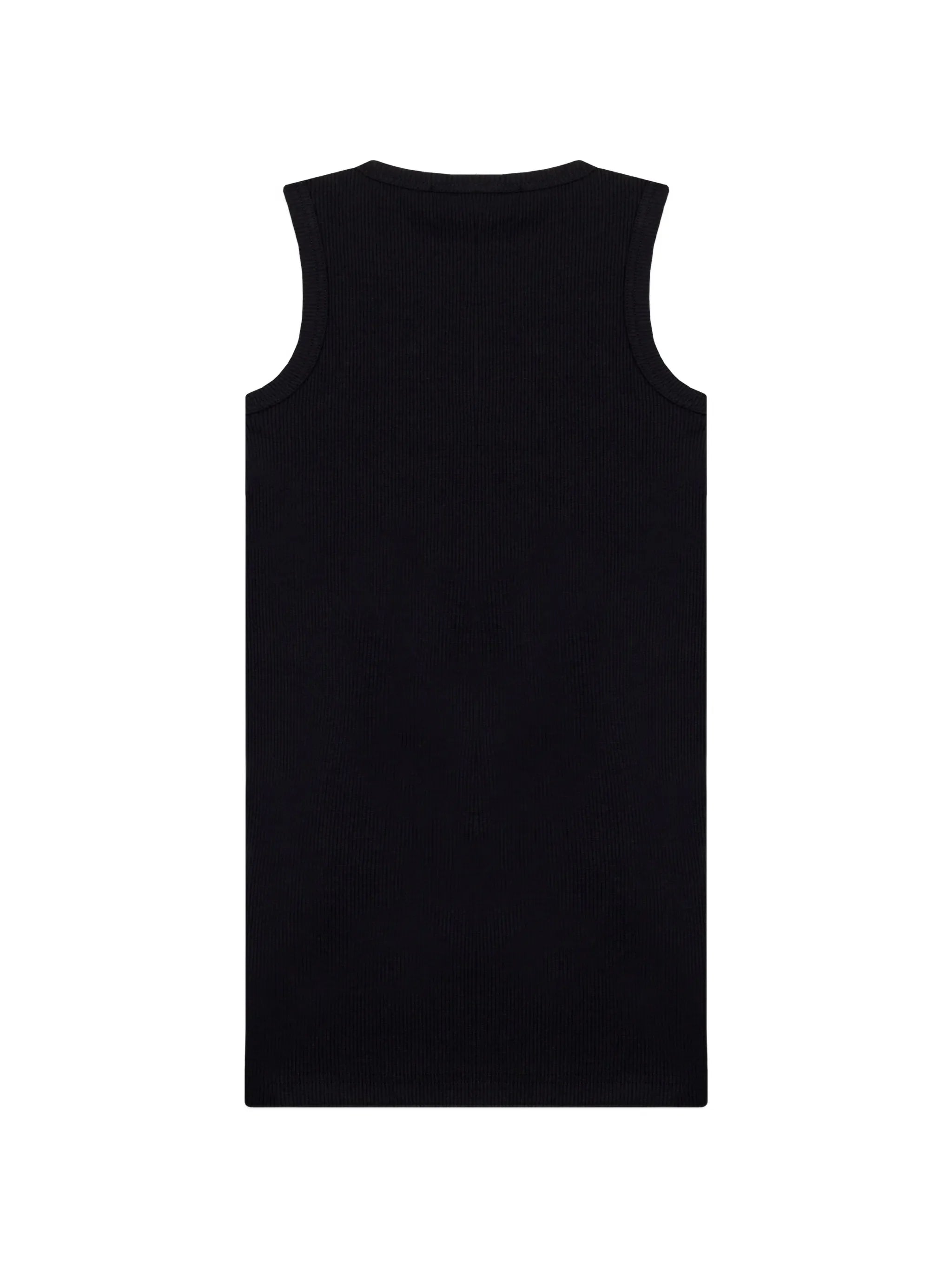 GCDS abito corto bambina a costine con logo nero C1GJQB574T103 BLACK-BLACK GCDS