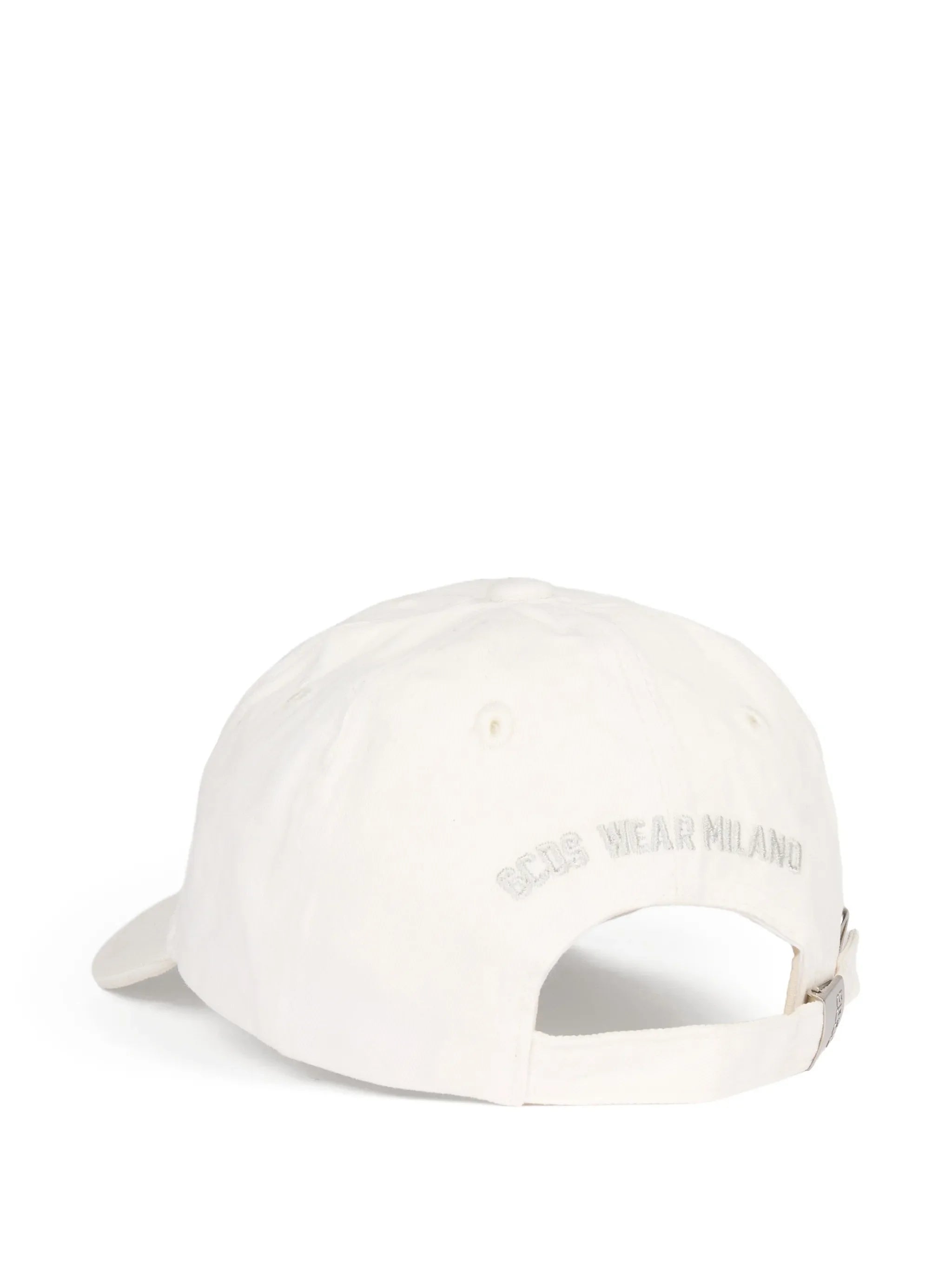 GCDS cappello con visiera unisex bambino con logo bianco Z0UJQN609T800 OPTIC WHITE-BLACK GCDS