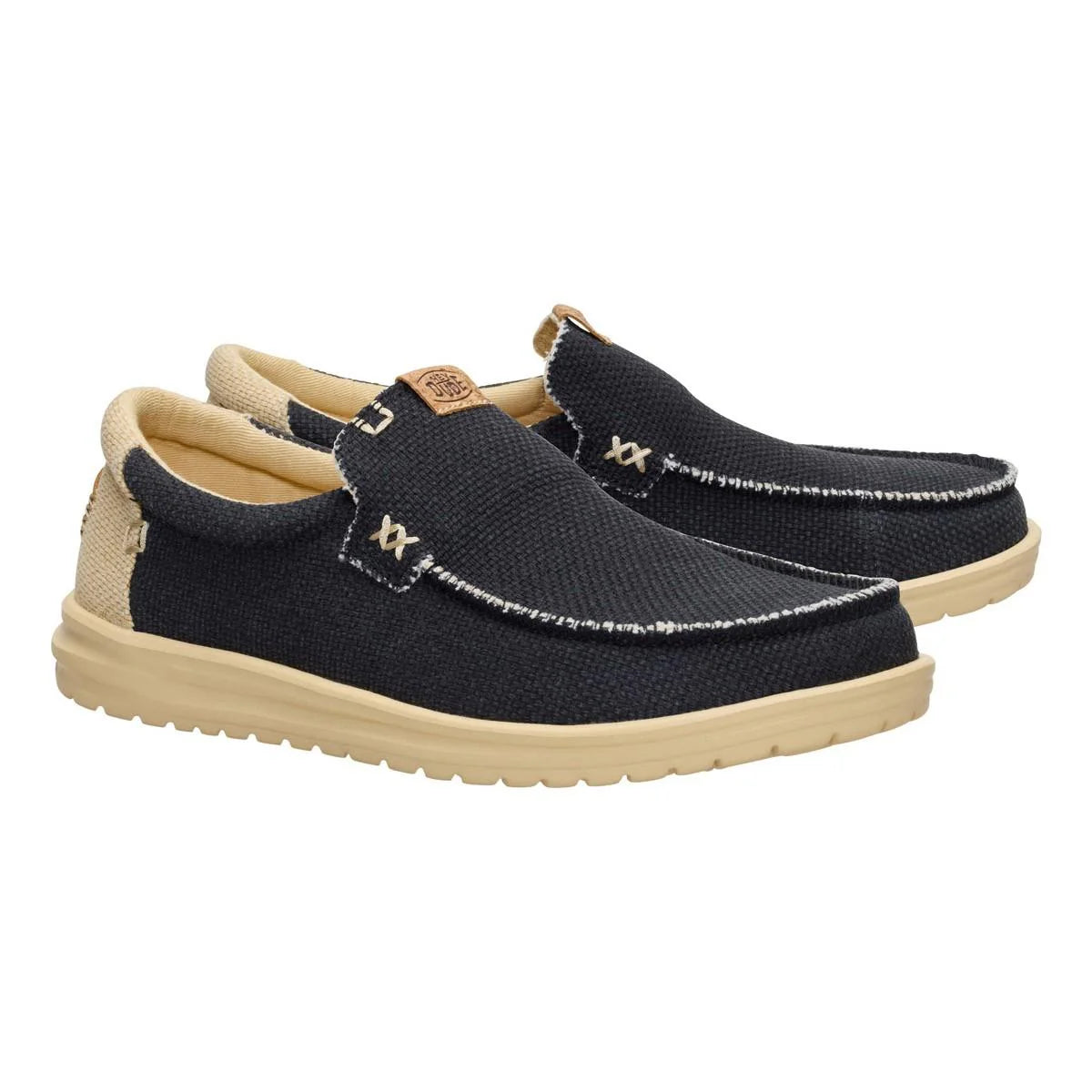 Hey Dude mocassino uomo Mikka Braided nero beige 40124 ORR HEY DUDE
