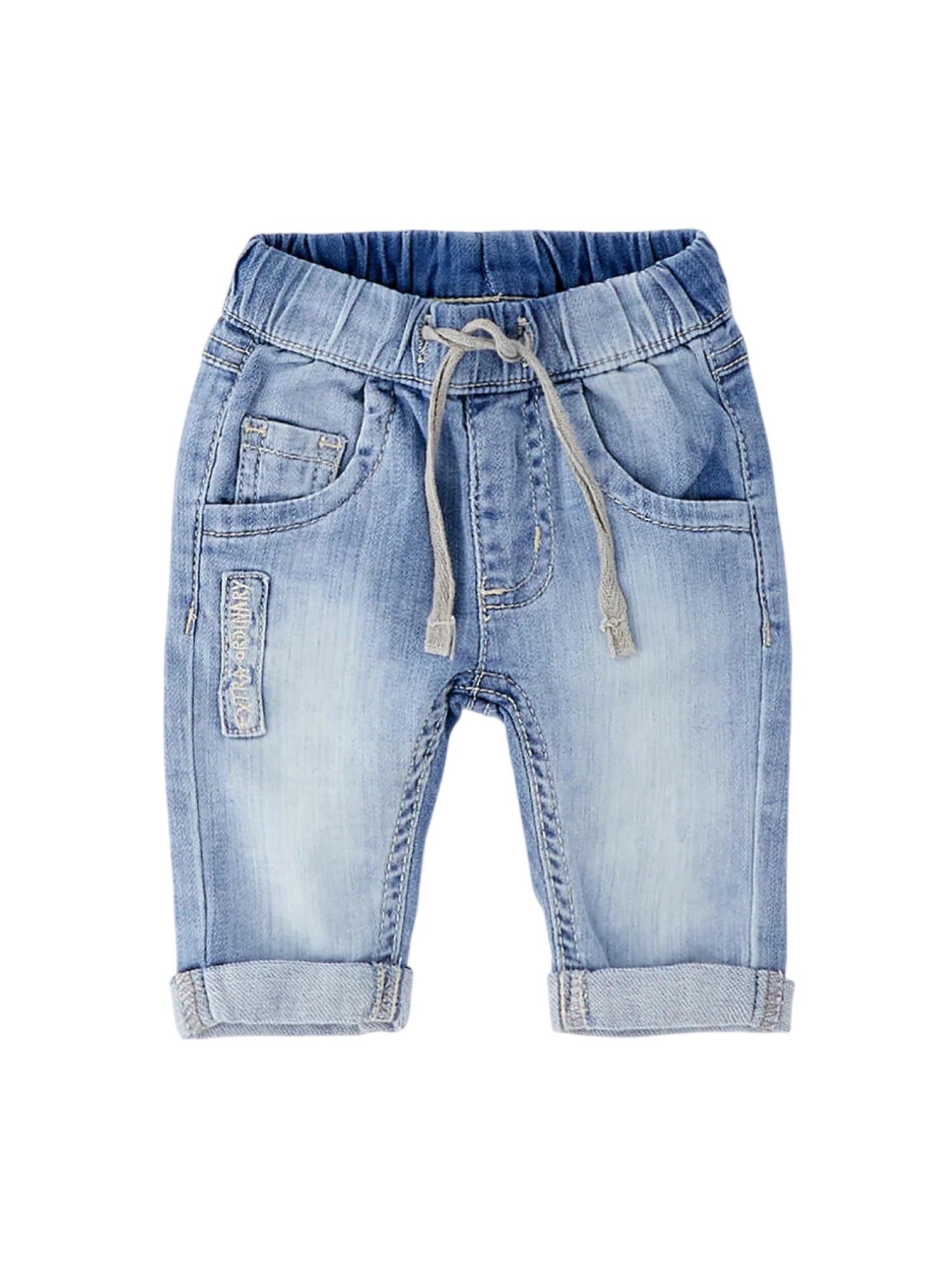 iDo jeans neonato slim con coulisse lavaggio blu 4G034 7300 iDO