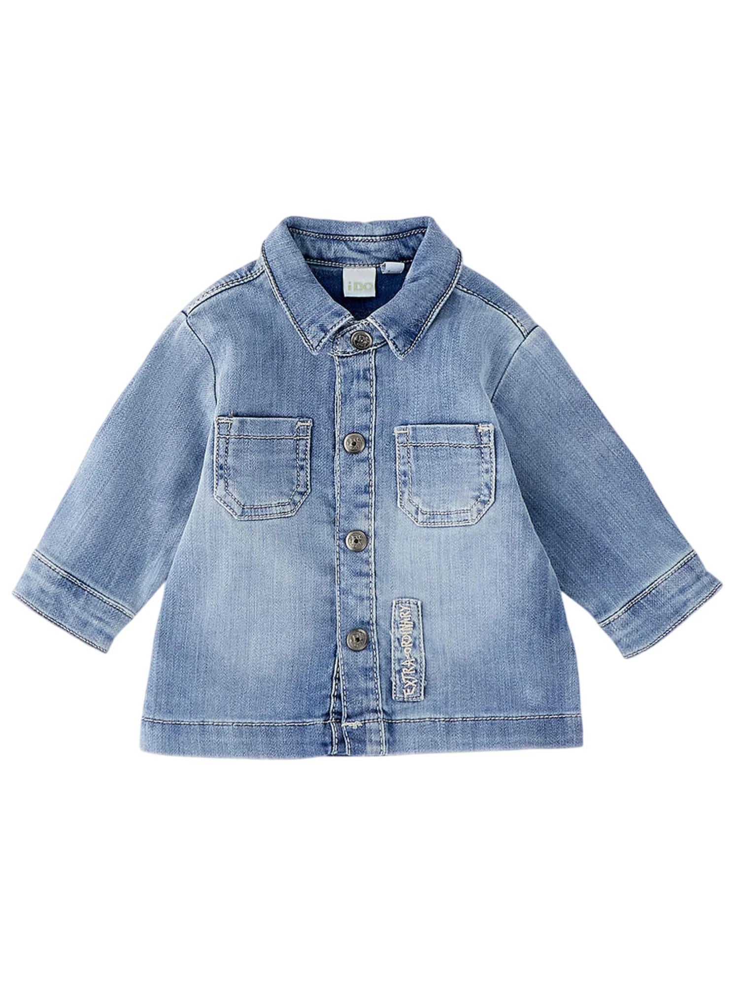 iDo camicia di jeans neonato lavaggio blu 4G045 7300 iDO