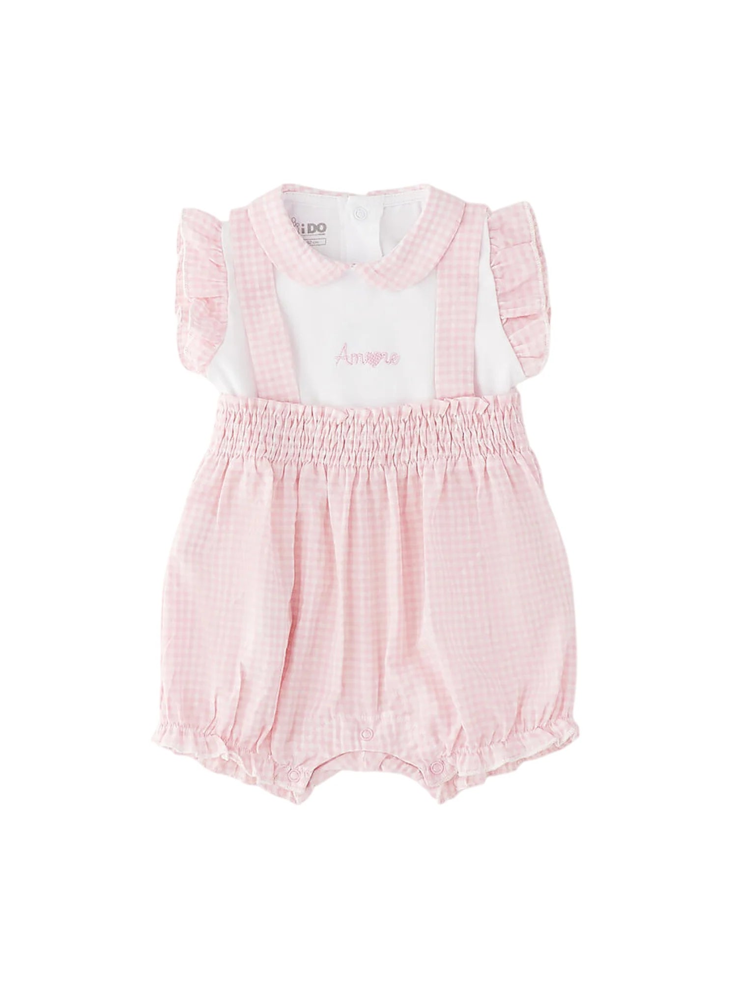 iDo pagliaccetto neonata in fantasia a quadretti rosa bianco 4G203 2732 iDO