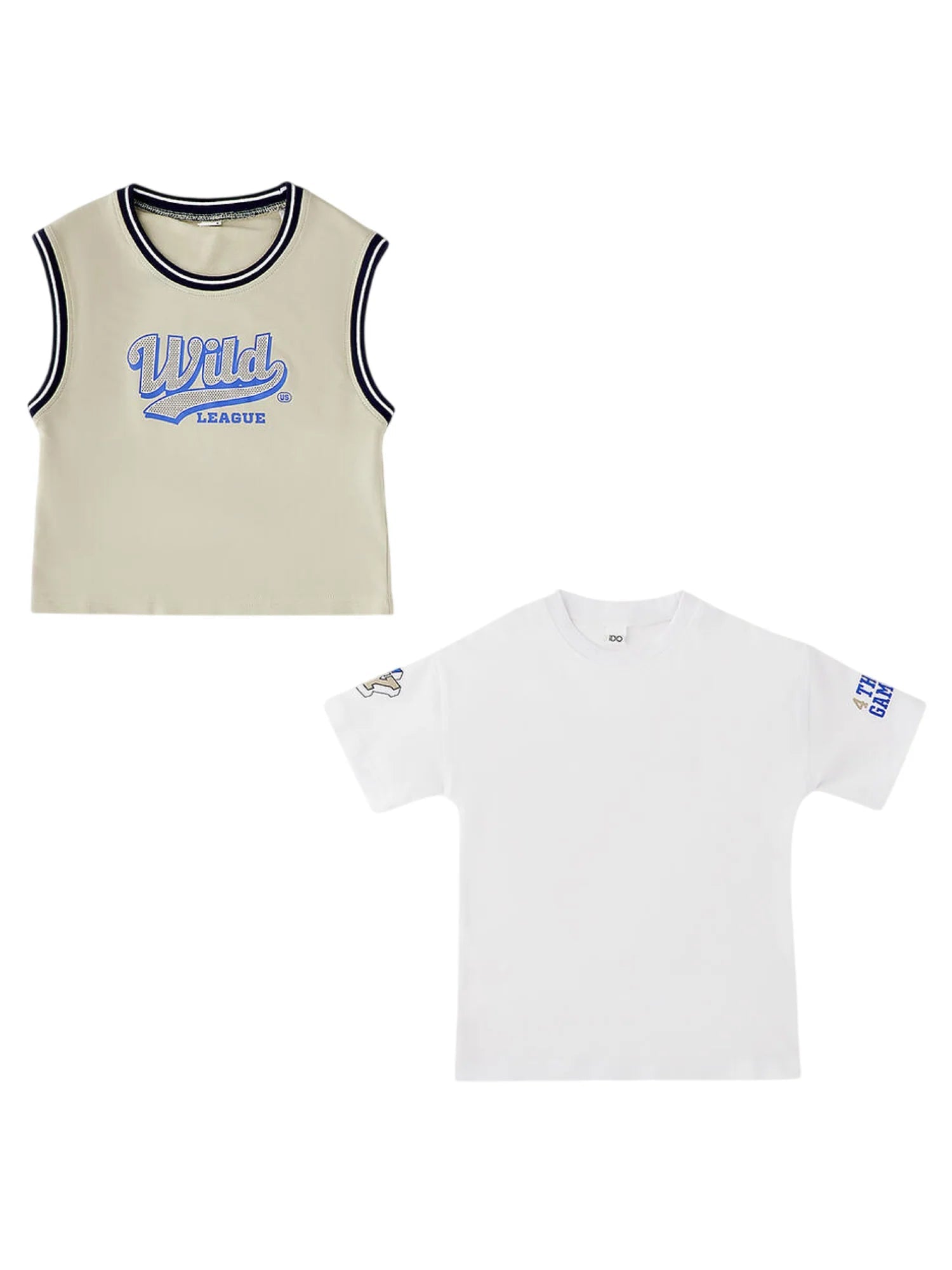 iDo 2 T-shirt bambino bianco beige 4G261 0436 iDO