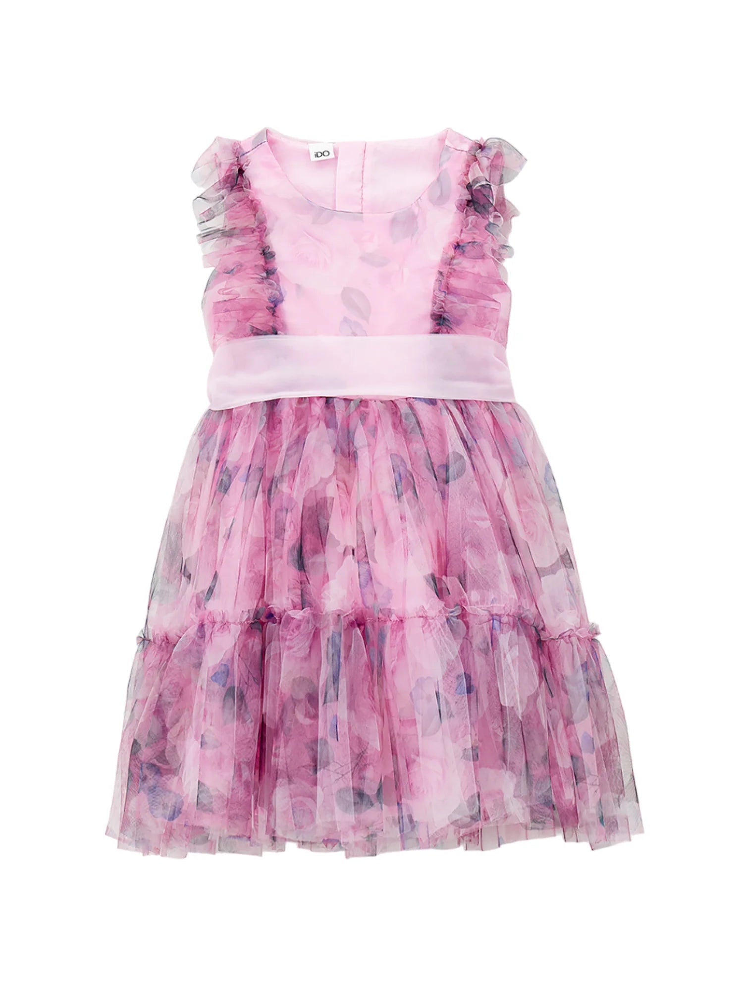 iDo abito bambina in tulle fantasia floreale rosa 4G333 6BVO iDO