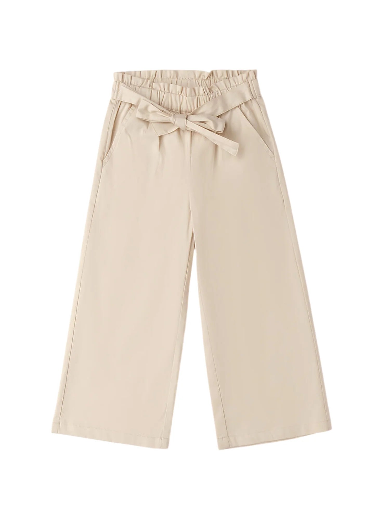 iDo pantaloni bambina wide leg con cintina beige 4G374 1033 iDO