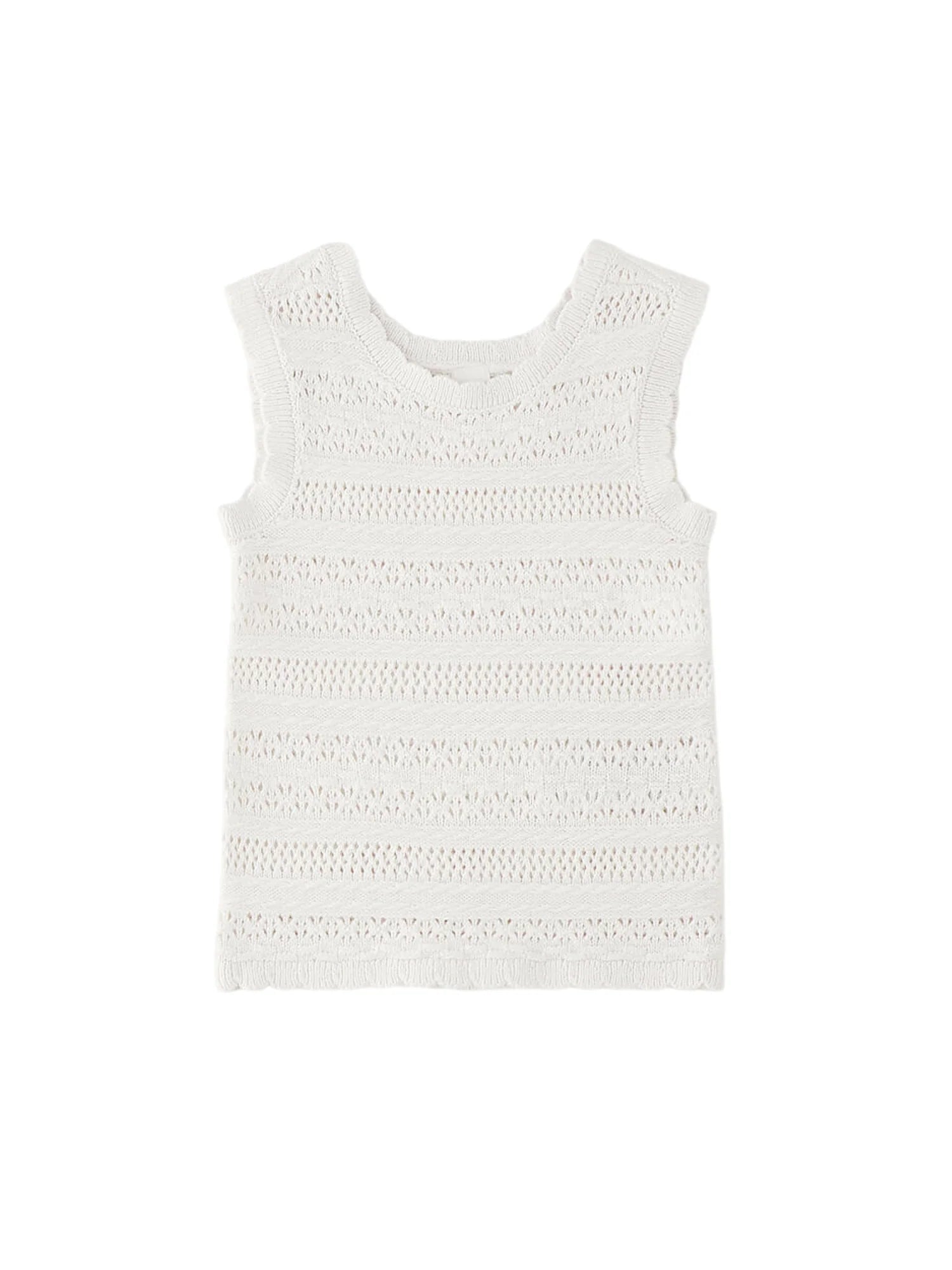 iDo top smanicato crochet bambina bianco 4G490 0113 iDO