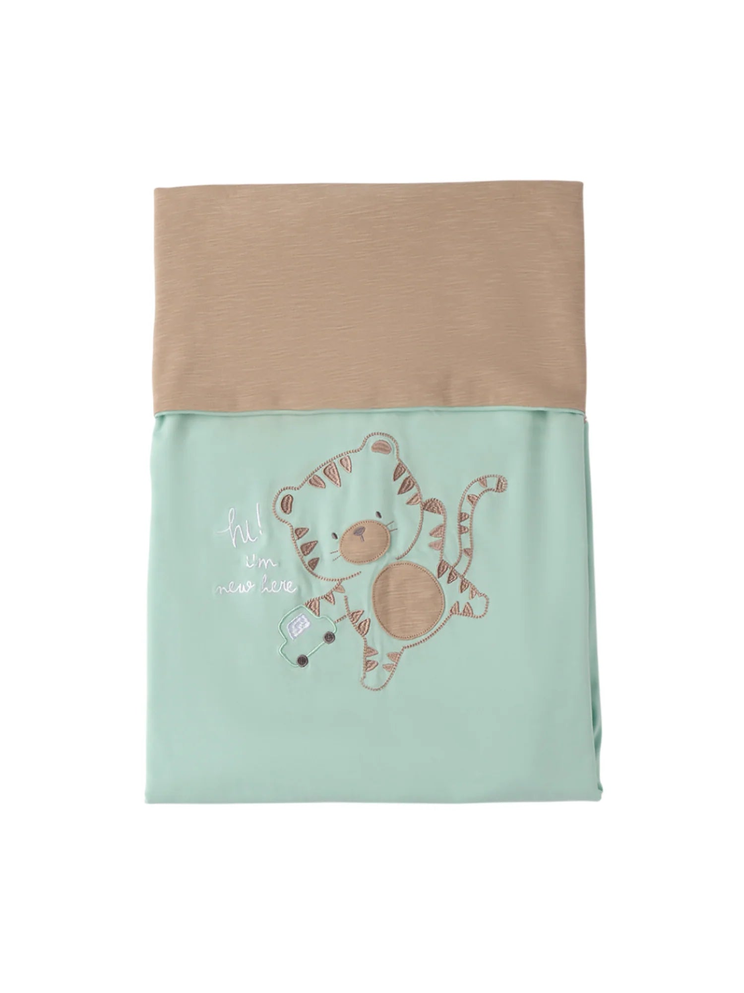 iDo copertina neonato con tigrotto verde acqua marrone 4G907 4213 iDO