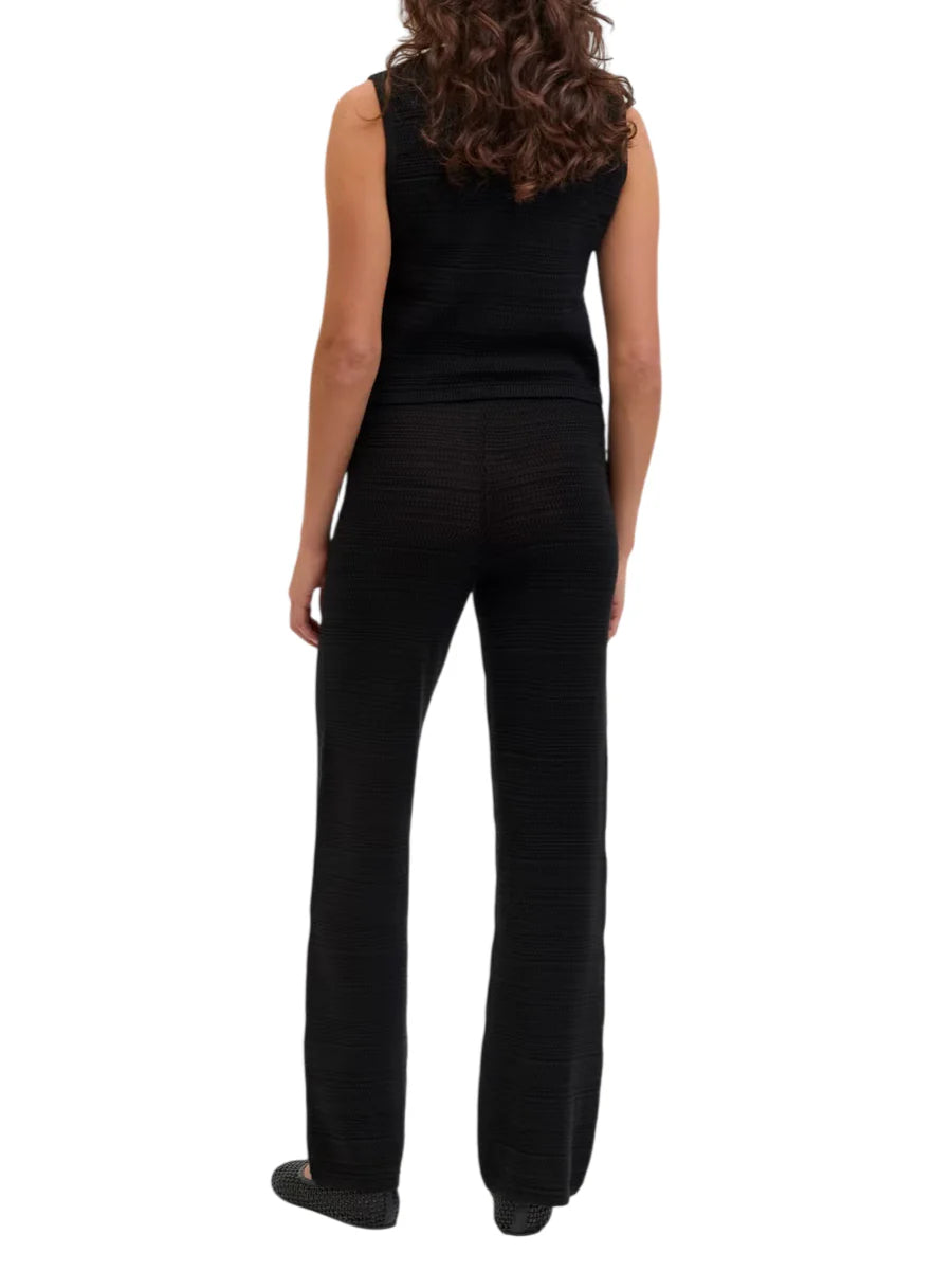 Jjxx pantaloni crochet donna flare nero 12271452 BLACK JJXX