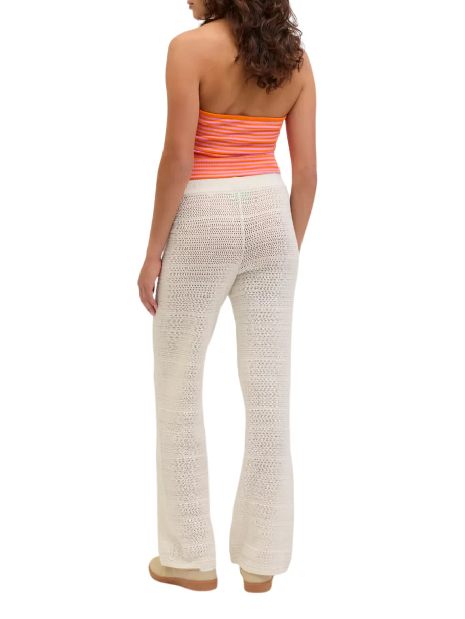 Jjxx pantaloni crochet donna flare panna 12271452 VANILLA ICE JJXX