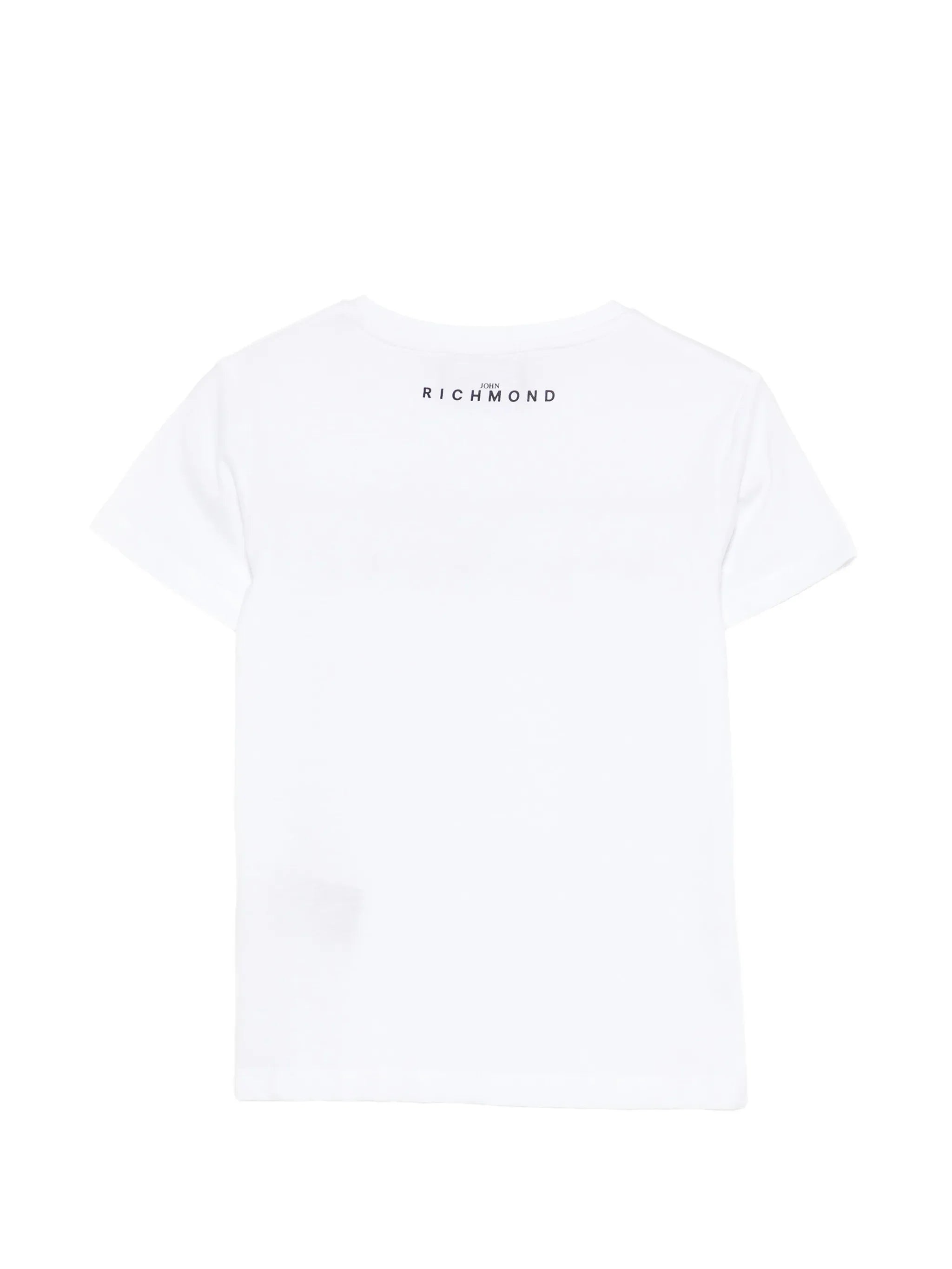 John Richmond T-shirt bambino manica corta con logo bianco RBP26008TS WHITE John RICHMOND