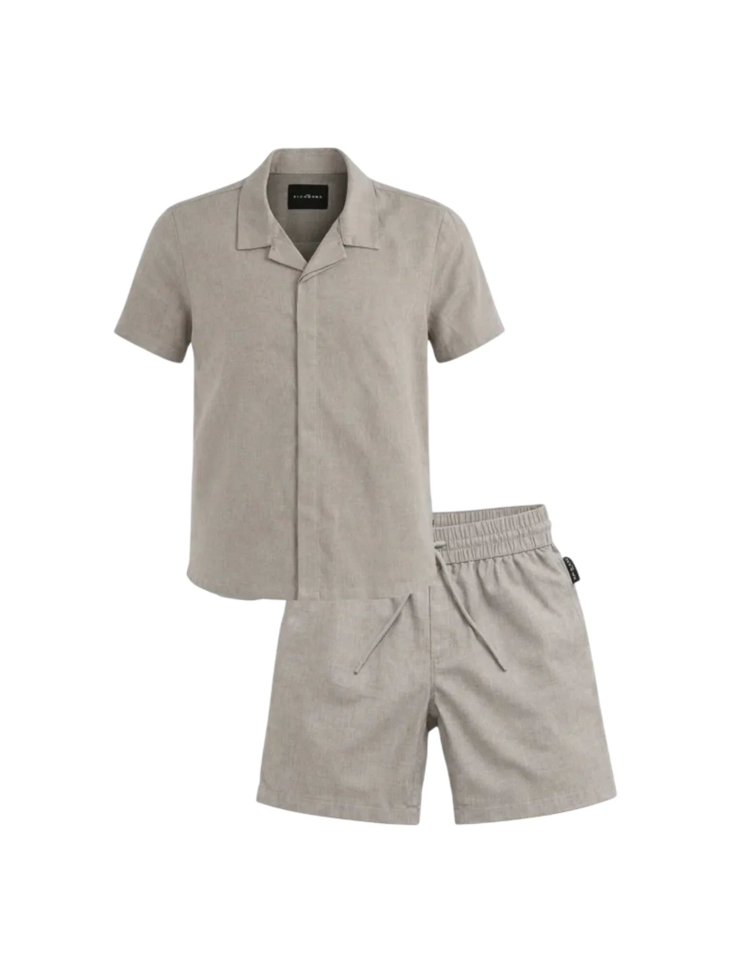 John Richmond completo bambino camicia e bermuda misto lino grigio RBP26213CL GREY ULTIMATE-GREY ULTIMATE John RICHMOND