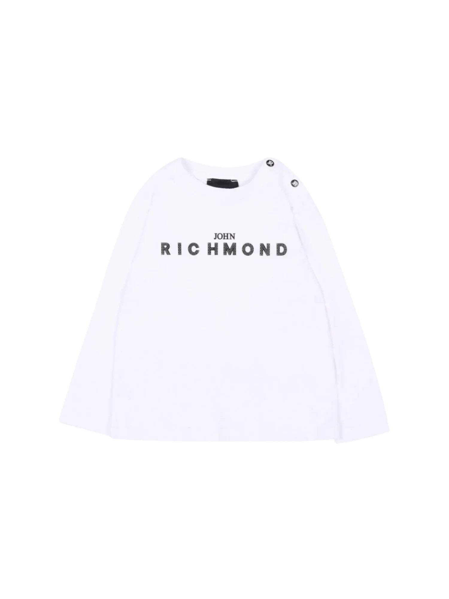 John Richmond T-shirt manica lunga neonato con logo bianco RIP26009TS WHITE John RICHMOND