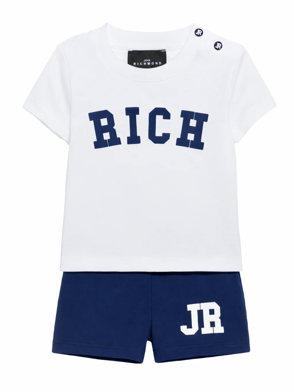 John Richmond completo neonato T-shirt e shorts bianco blu RIP26022CJ WHITE-BLUE John RICHMOND