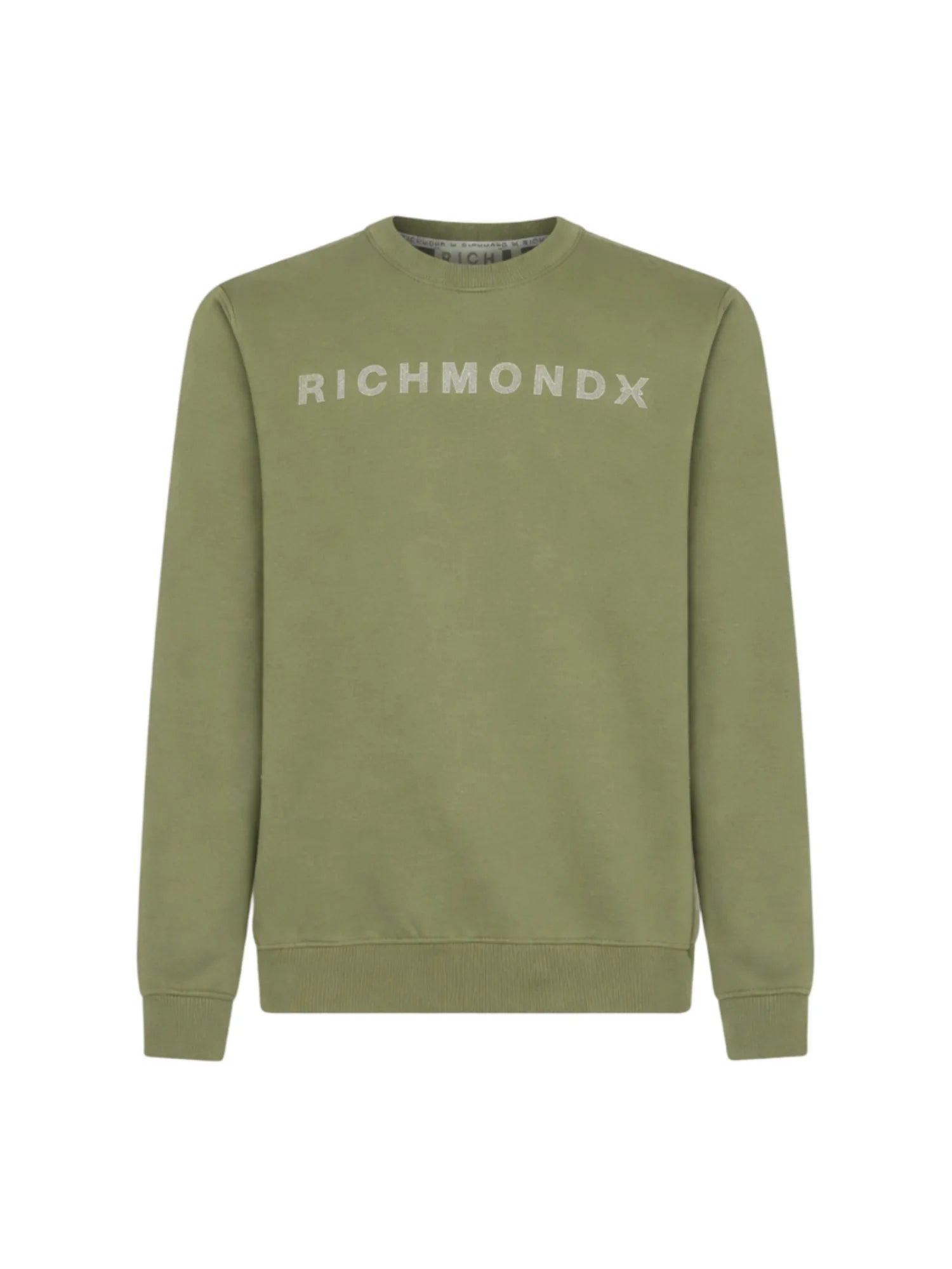 John Richmond felpa uomo con logo Sejam verde UMP26004FE GREEN MAYFLY John RICHMOND