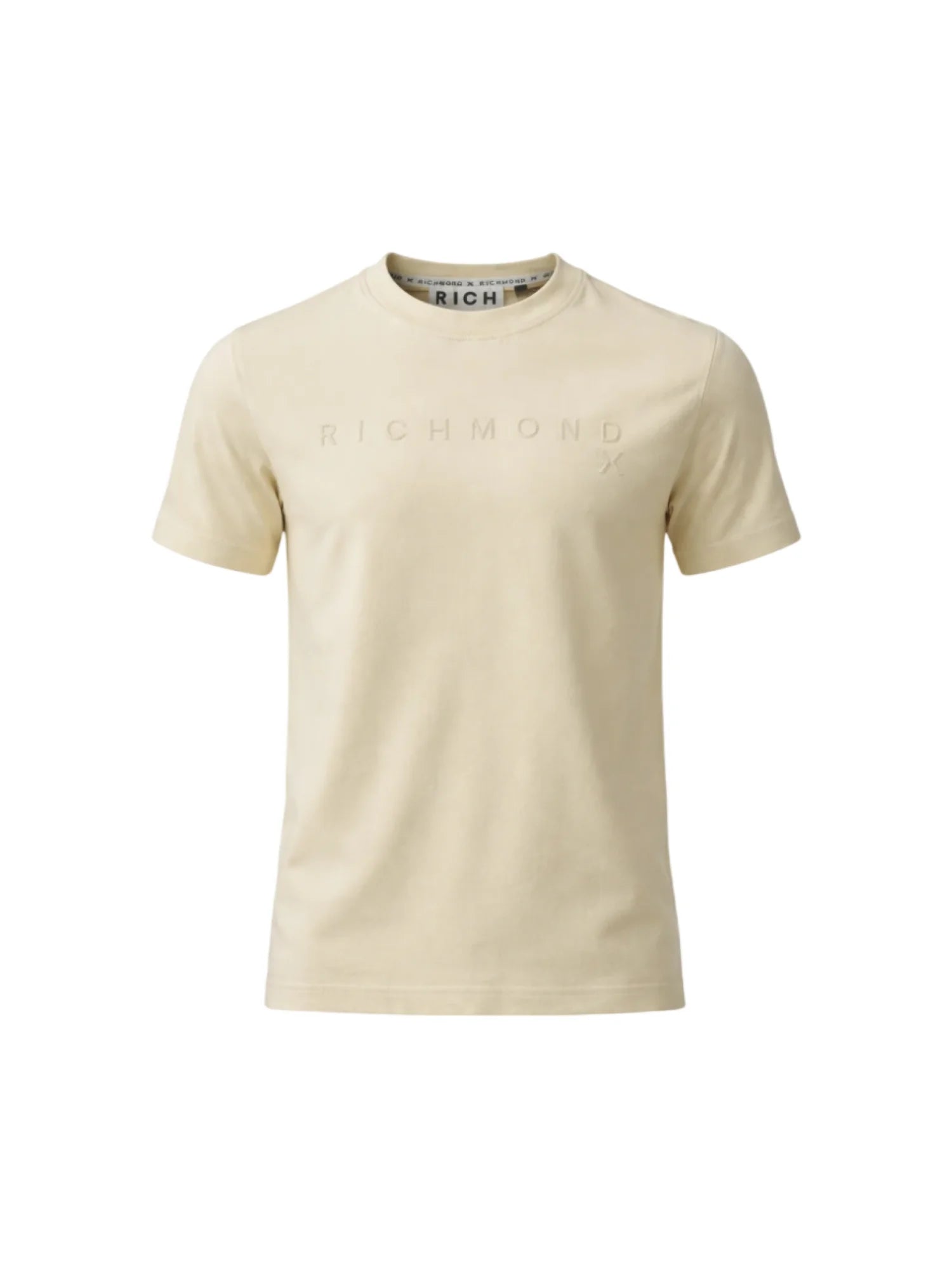 John Richmond T-shirt manica corta con logo beige chiaro UMP26018TS SANDSHELL John RICHMOND