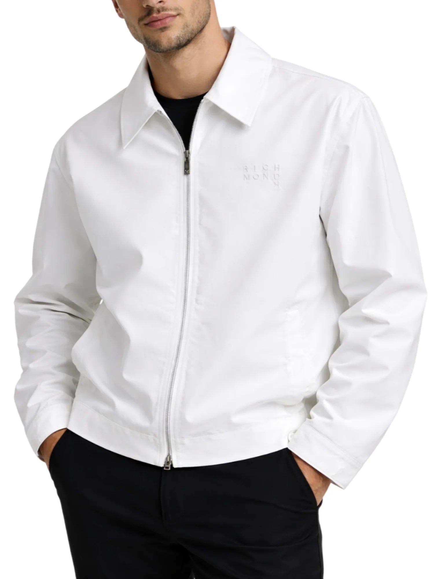 John Richmond giubbino leggero uomo bianco UMP26159GB WHITE John RICHMOND