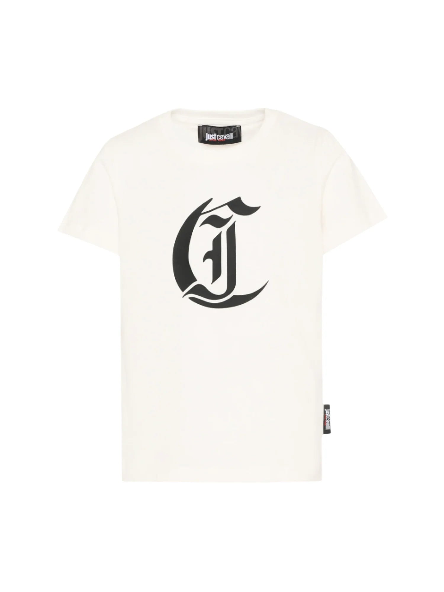 Just Cavalli T-shirt unisex bambino con logo panna JBP26014TS WHITE CLOUD DANCER JUST CAVALLI