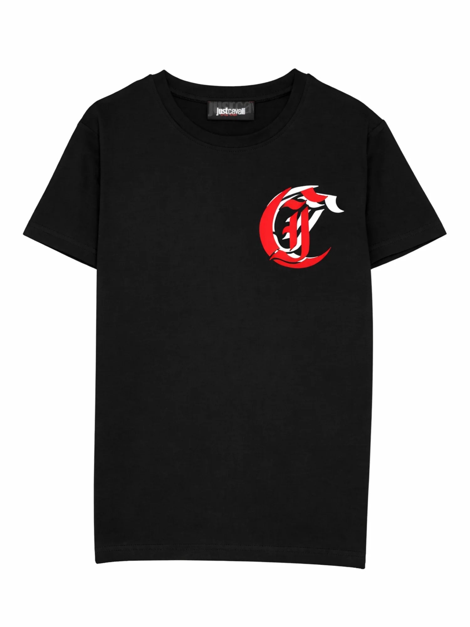 Just Cavalli T-shirt bambino Dineg con logo nero JBP26058TS BLACK JUST CAVALLI
