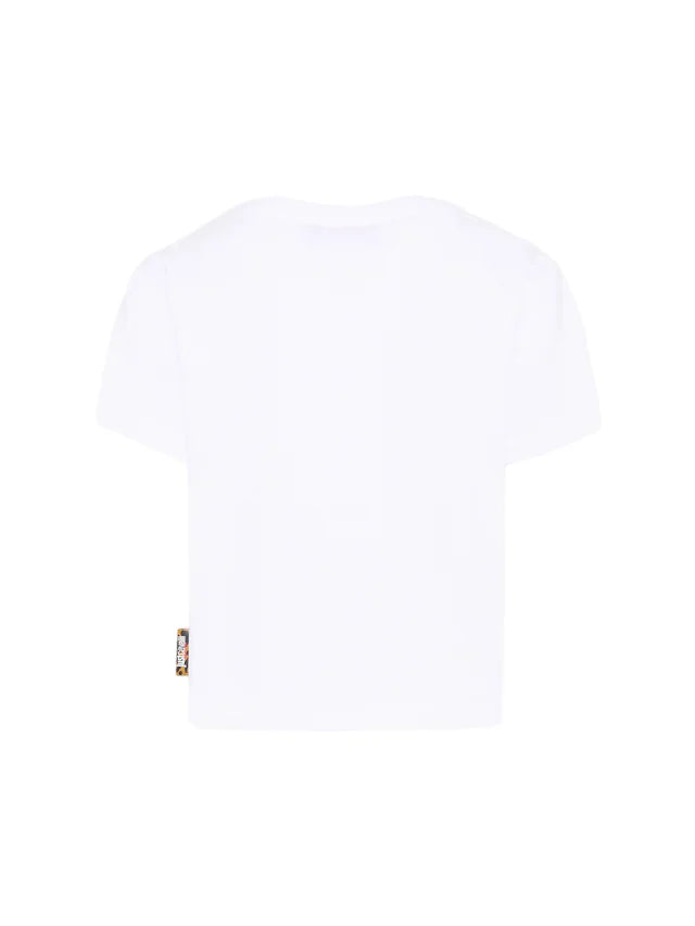 Just Cavalli T-shirt bambina con stampa sole strass bianco JGP26076TS WHITE JUST CAVALLI