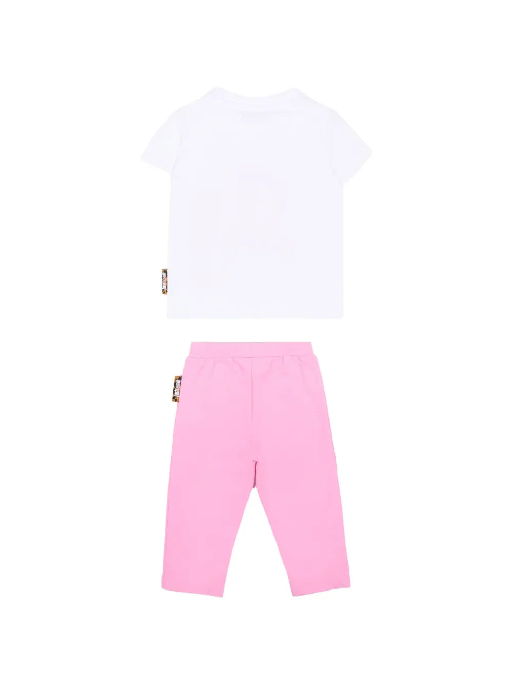 Just Cavalli completo neonata T-shirt e leggings bianco rosa JIP26015CJ WHITE-PINK BEGONIA JUST CAVALLI