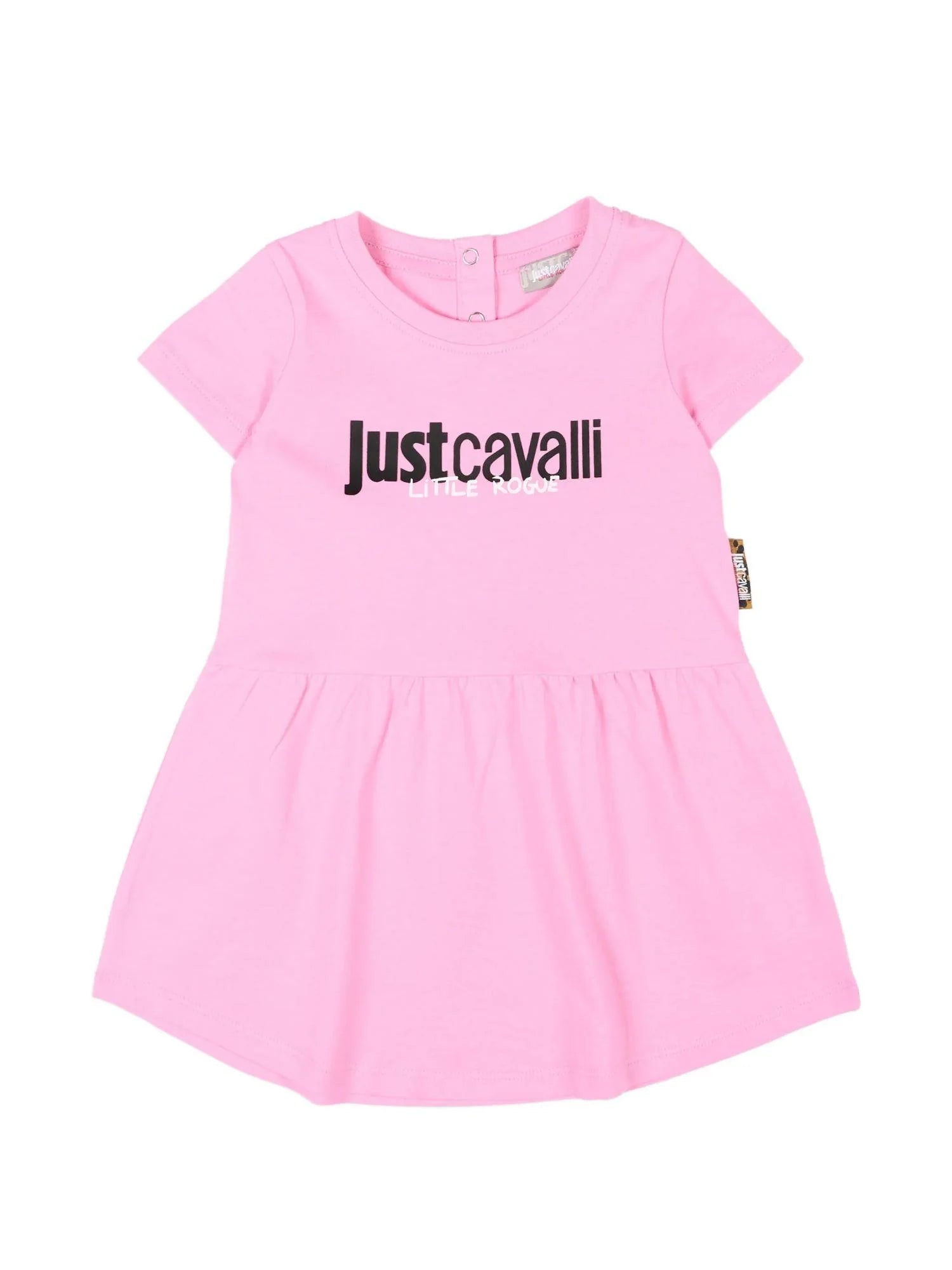 Just Cavalli abito neonata Akkay con logo rosa JIP26026VE PINK BEGONIA JUST CAVALLI