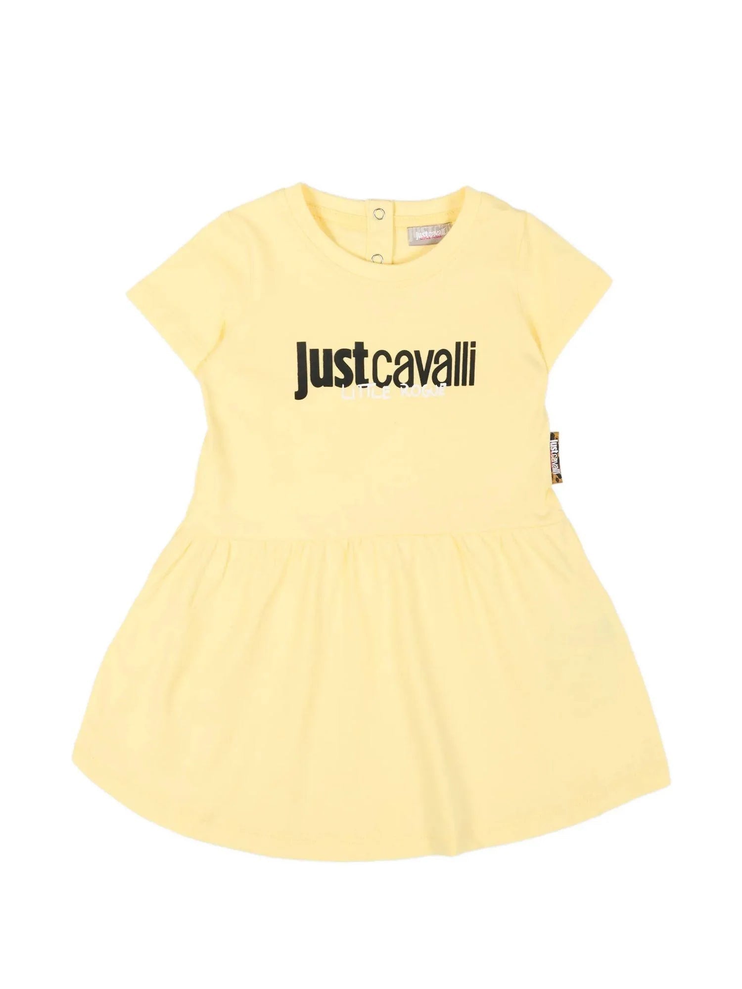 Just Cavalli abito neonata Akkay con logo giallo JIP26026VE YELLOW KISSES JUST CAVALLI