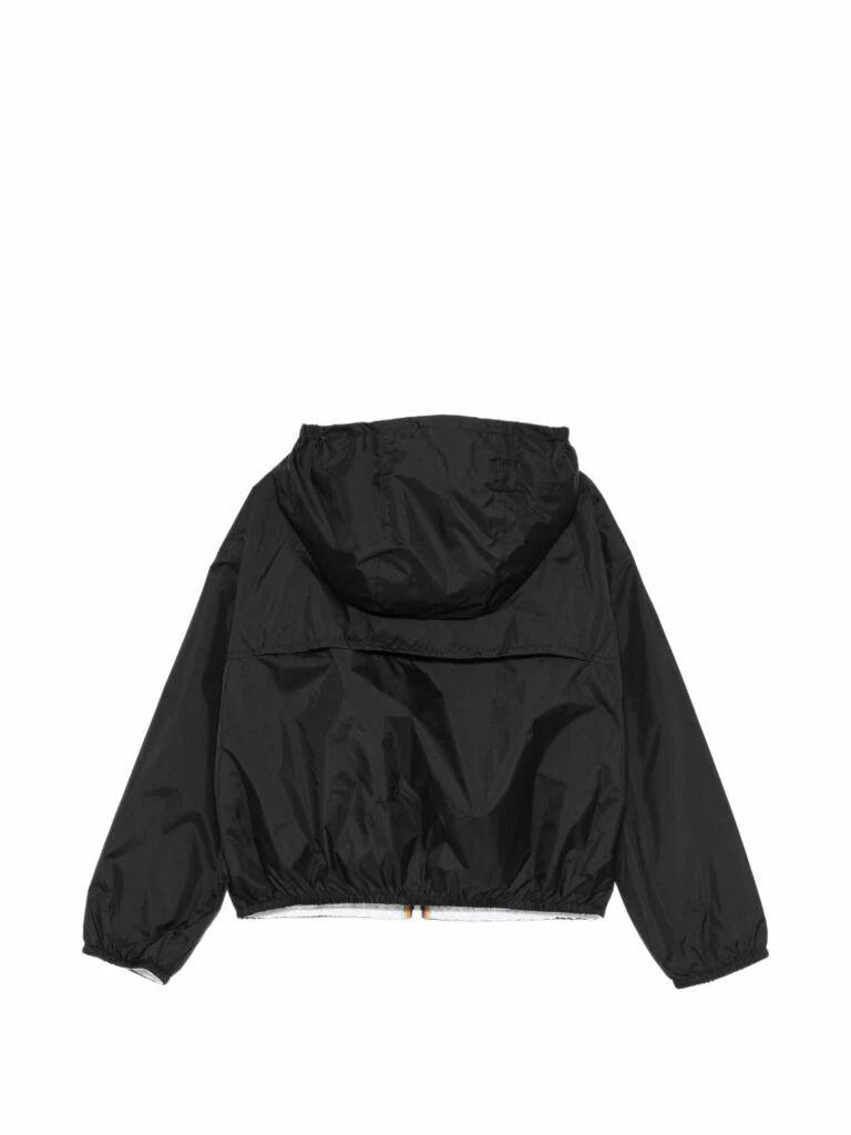 K-Way giubbino reversibile bambina con cappuccio bainco nero K41337W AL7 K-WAY