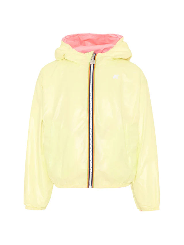 K-Way giubbino reversibile bambina con cappuccio rosa giallo K41337W C0W K-WAY