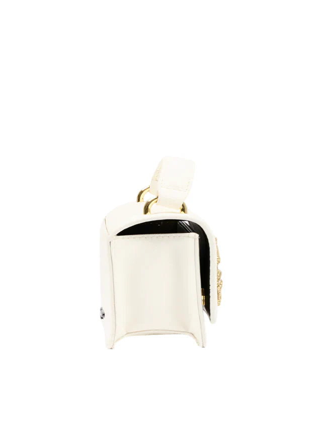 Karl Lagerfeld borsa in ecopelle saffiano con logo gioiello panna Z31212 ECRU KARL LAGERFELD KIDS