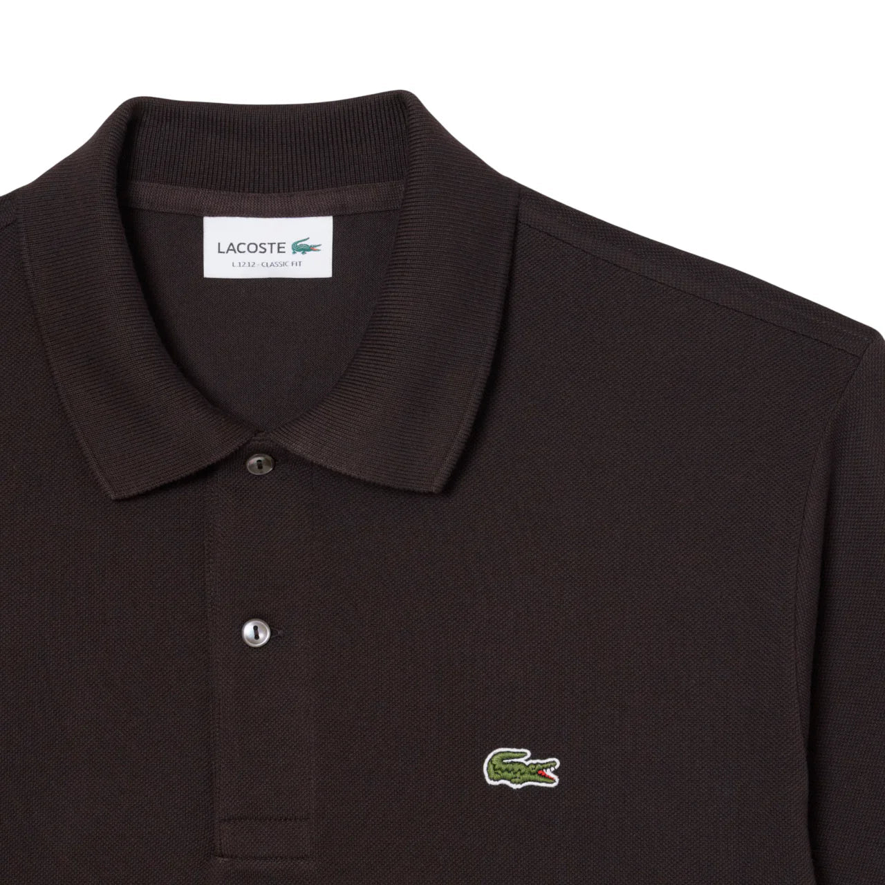 Lacoste polo manica corta 12.12 in piquè marrone 1212 3LA LACOSTE