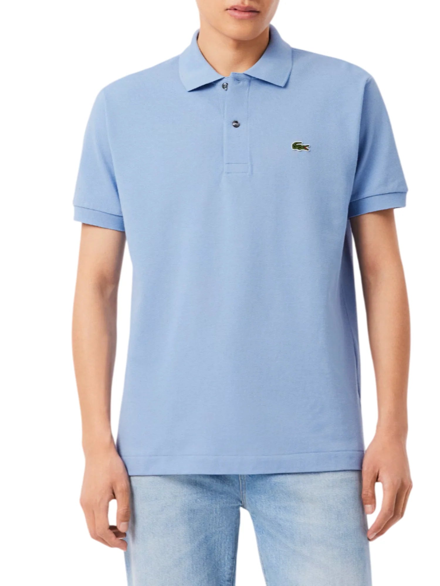 Lacoste polo manica corta 12.12 in piquè celeste 1212 AEY LACOSTE