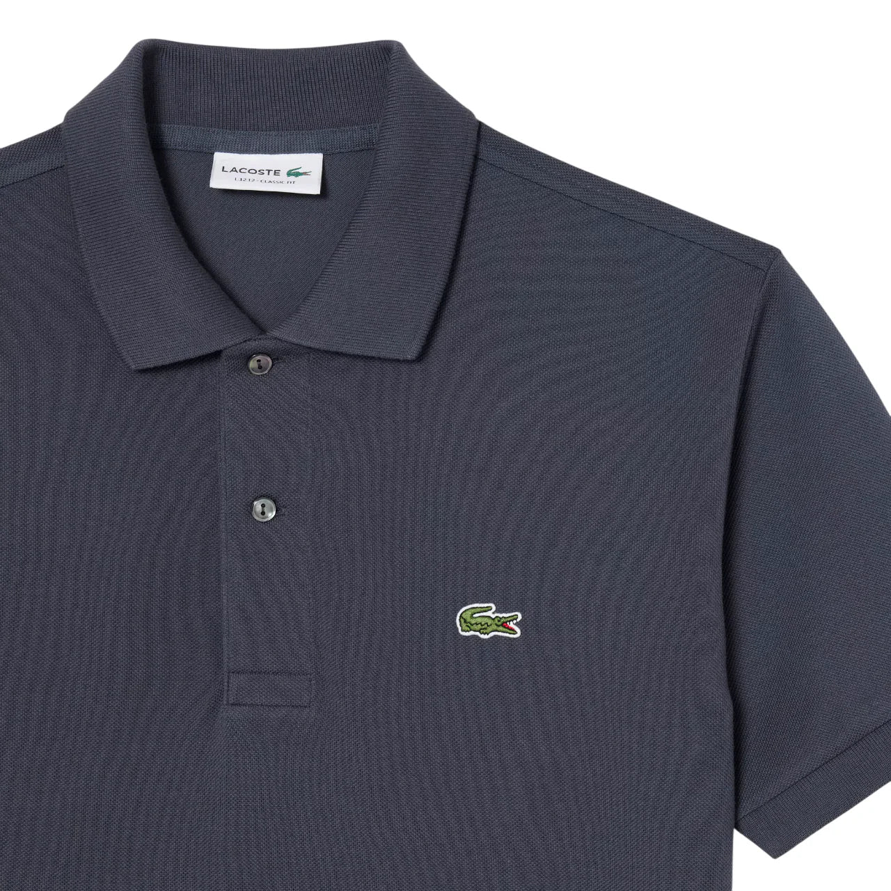 Lacoste polo manica corta 12.12 in piquè grigio scuro 1212 S5T LACOSTE