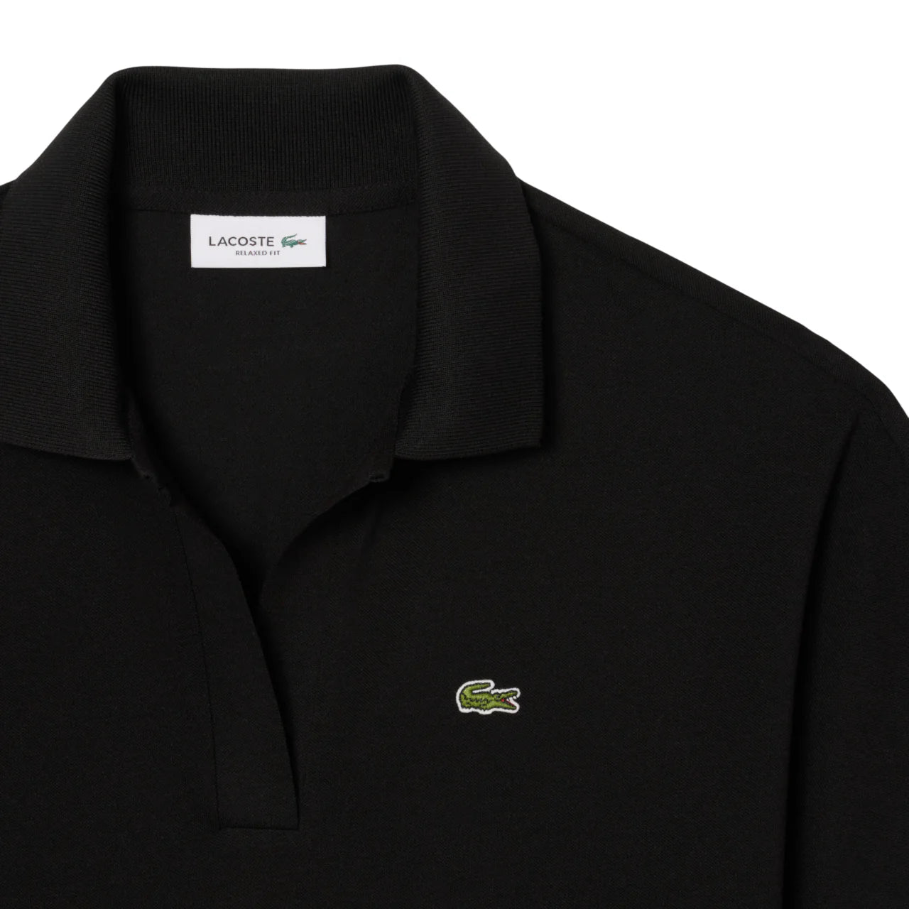 Lacoste polo manica corta donna in piquè nero PF1123 031 LACOSTE