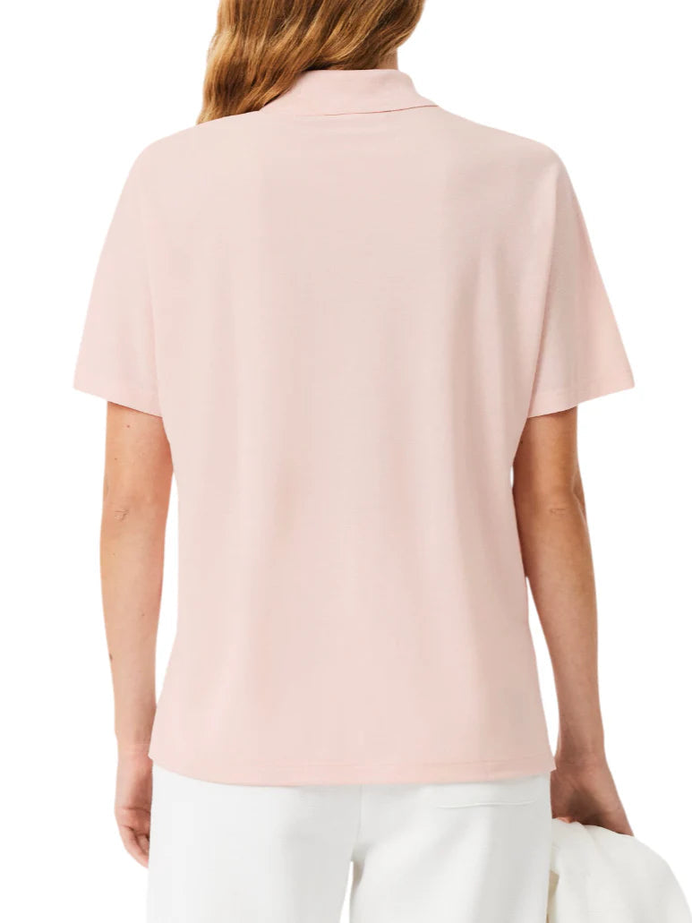 Lacoste polo manica corta donna in piquè rosa PF1123 ADY LACOSTE