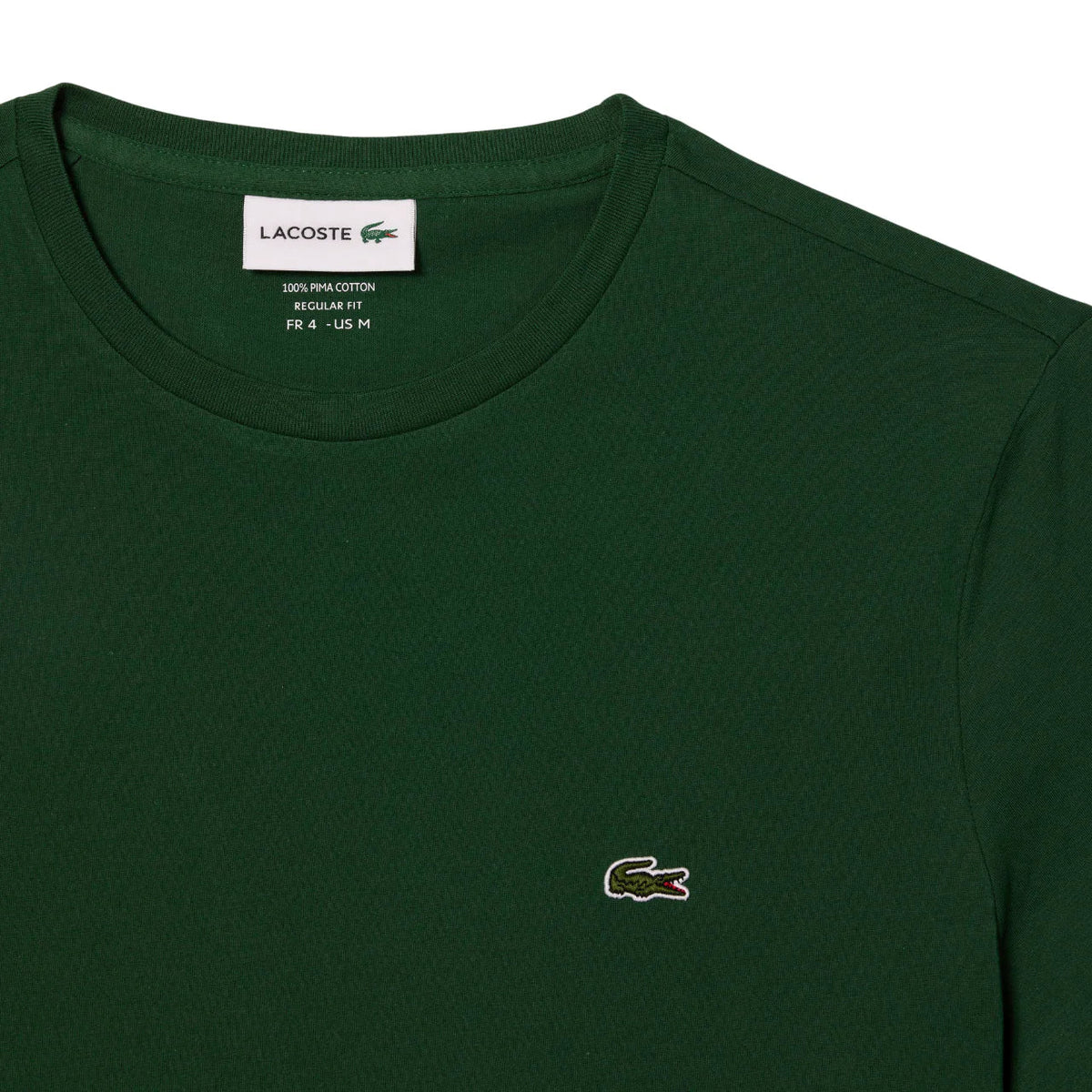 Lacoste T-shirt manica corta in cotone Pima verde scuro TH6709 132 LACOSTE