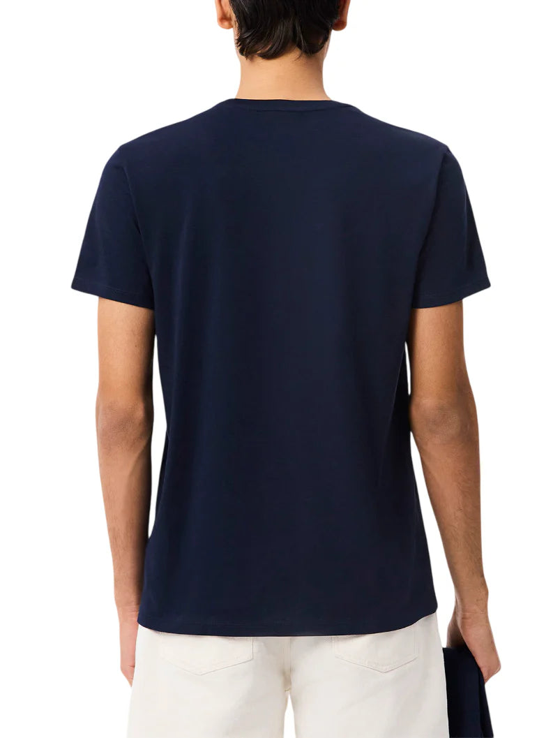 Lacoste T-shirt manica corta in cotone Pima blu TH6709 166 LACOSTE