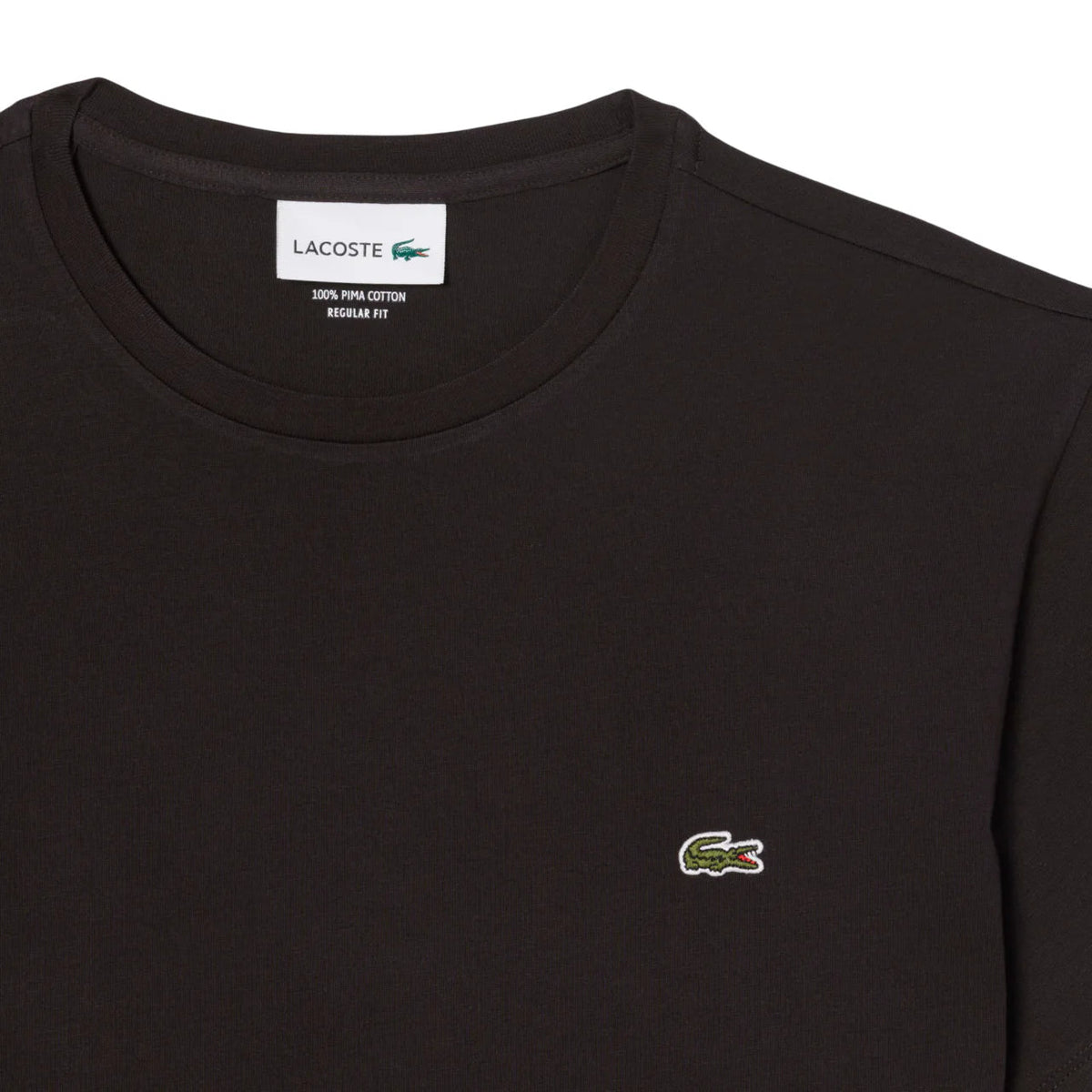 Lacoste T-shirt manica corta in cotone Pima marrone moro TH6709 3LA LACOSTE