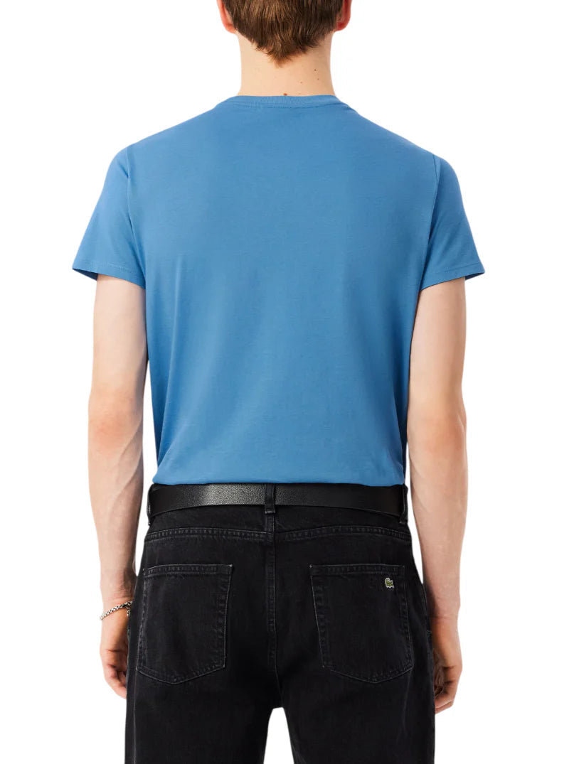 Lacoste T-shirt manica corta in cotone Pima blu avio TH6709 JBK LACOSTE