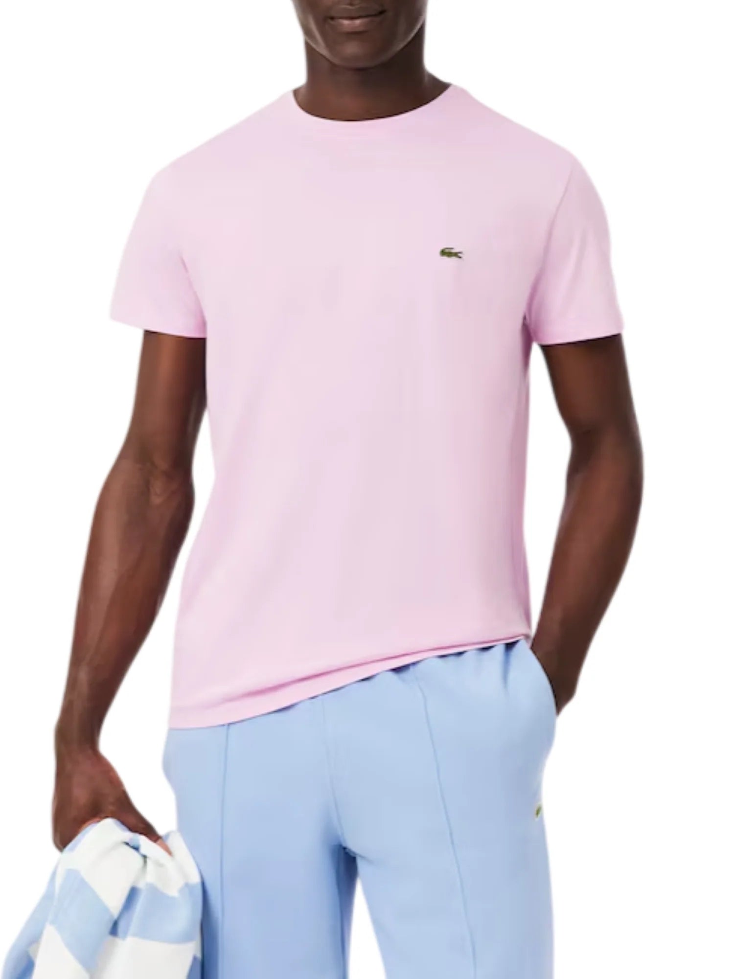 Lacoste T-shirt manica corta in cotone Pima rosa TH6709 Z4H LACOSTE