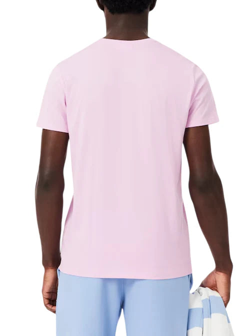 Lacoste T-shirt manica corta in cotone Pima rosa TH6709 Z4H LACOSTE