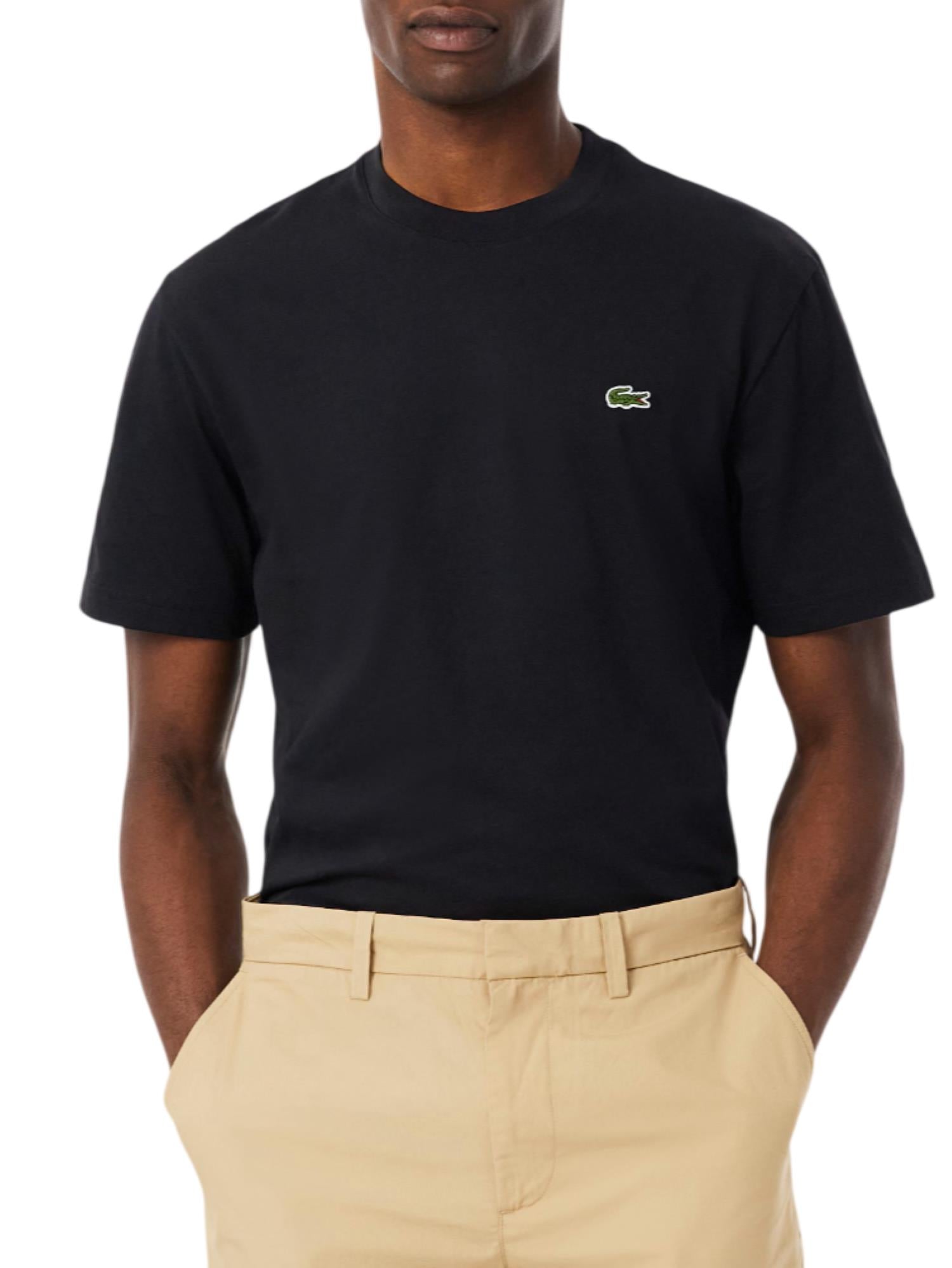 Lacoste T-shirt manica corta con cotone nero TH7318 031 LACOSTE