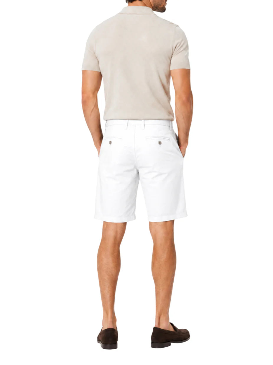 Le Braghe bermuda uomo in rasatello di cotone bianco B02-1601 BIANCO Le Braghe