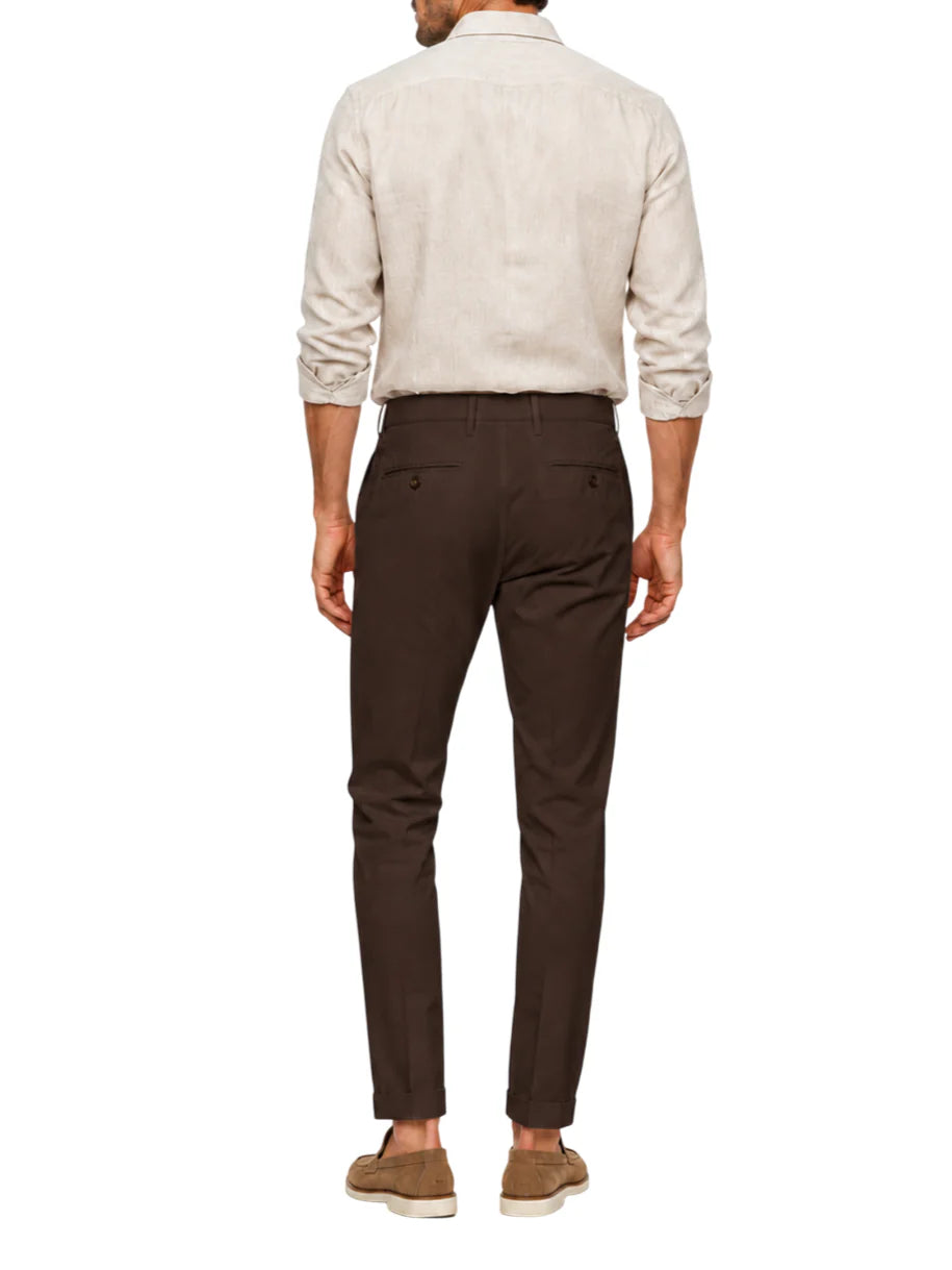 Le Braghe pantaloni uomo capri slim marrone M1056-1602 CACAO Le Braghe