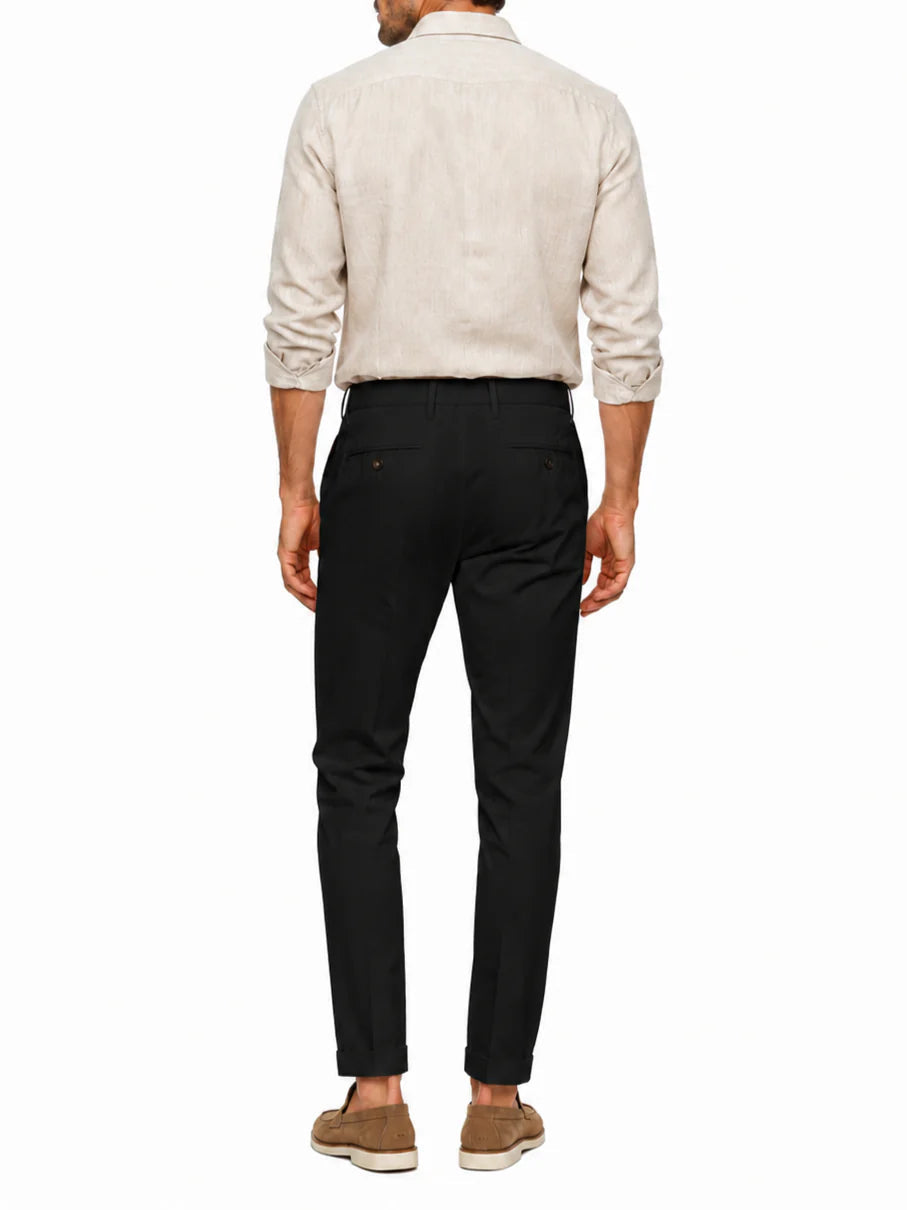 Le Braghe pantaloni uomo capri slim nero M1056-1602 NERO Le Braghe