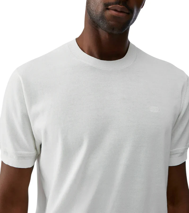 Liu Jo maglia uomo manica corta in cotone panna QA6081MA71P 14201 LIU JO