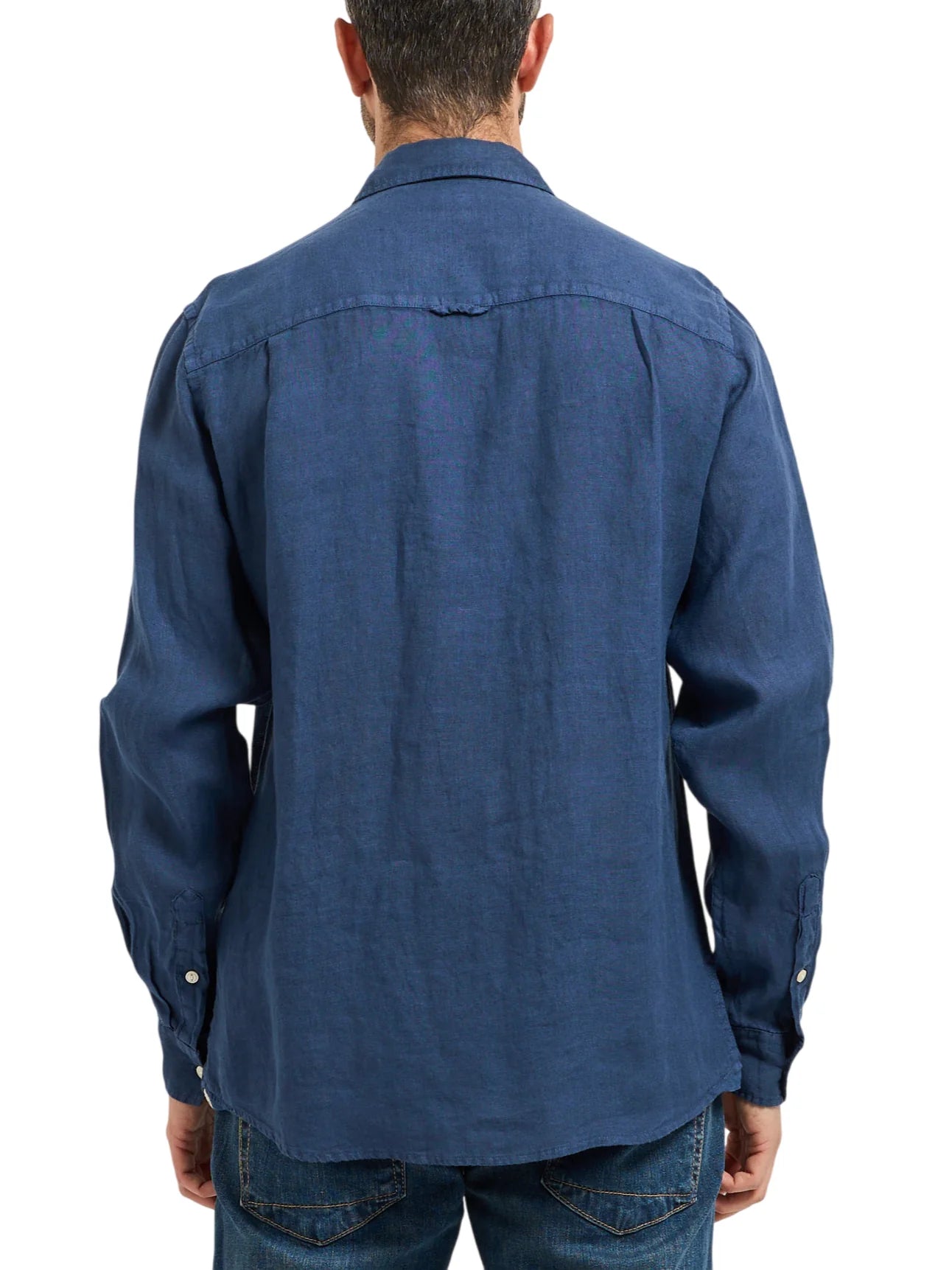 Liu Jo camicia uomo in lino manica lunga blu QXX099T4359 94023 LIU JO