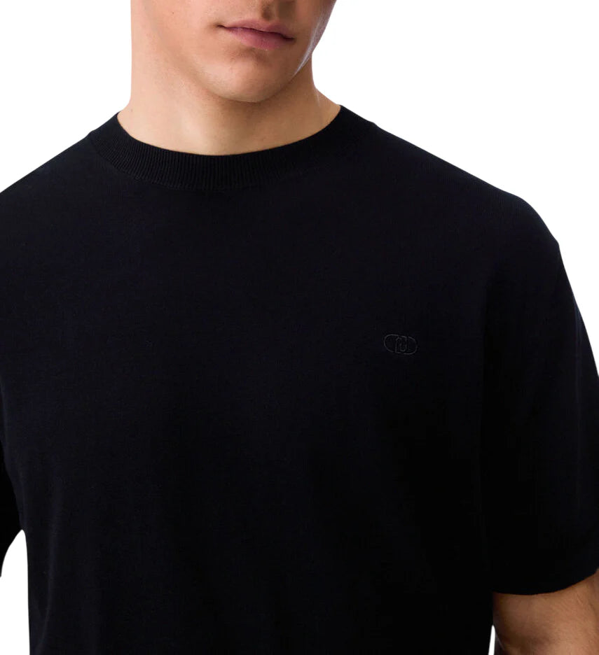 Liu Jo maglia manica corta uomo in cotone nero QXX110MA71P 22222 LIU JO