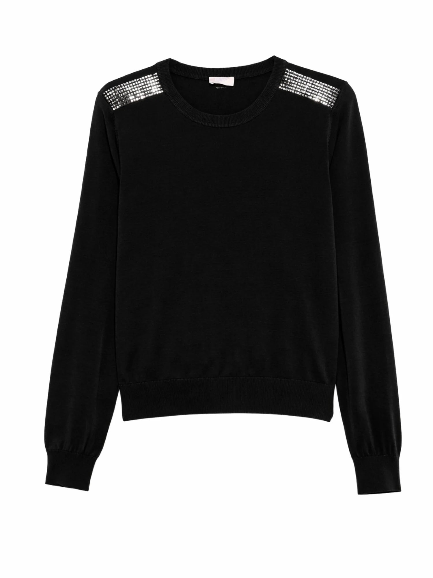 Liu Jo maglia donna con applicazioni gioiello nero TA6043MS014 22222 LIU JO